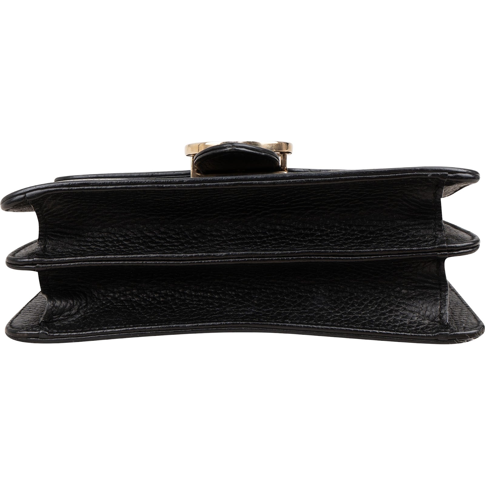 Gucci Grained Leather Small Interlocking GG Shoulder Crossbody Bag
