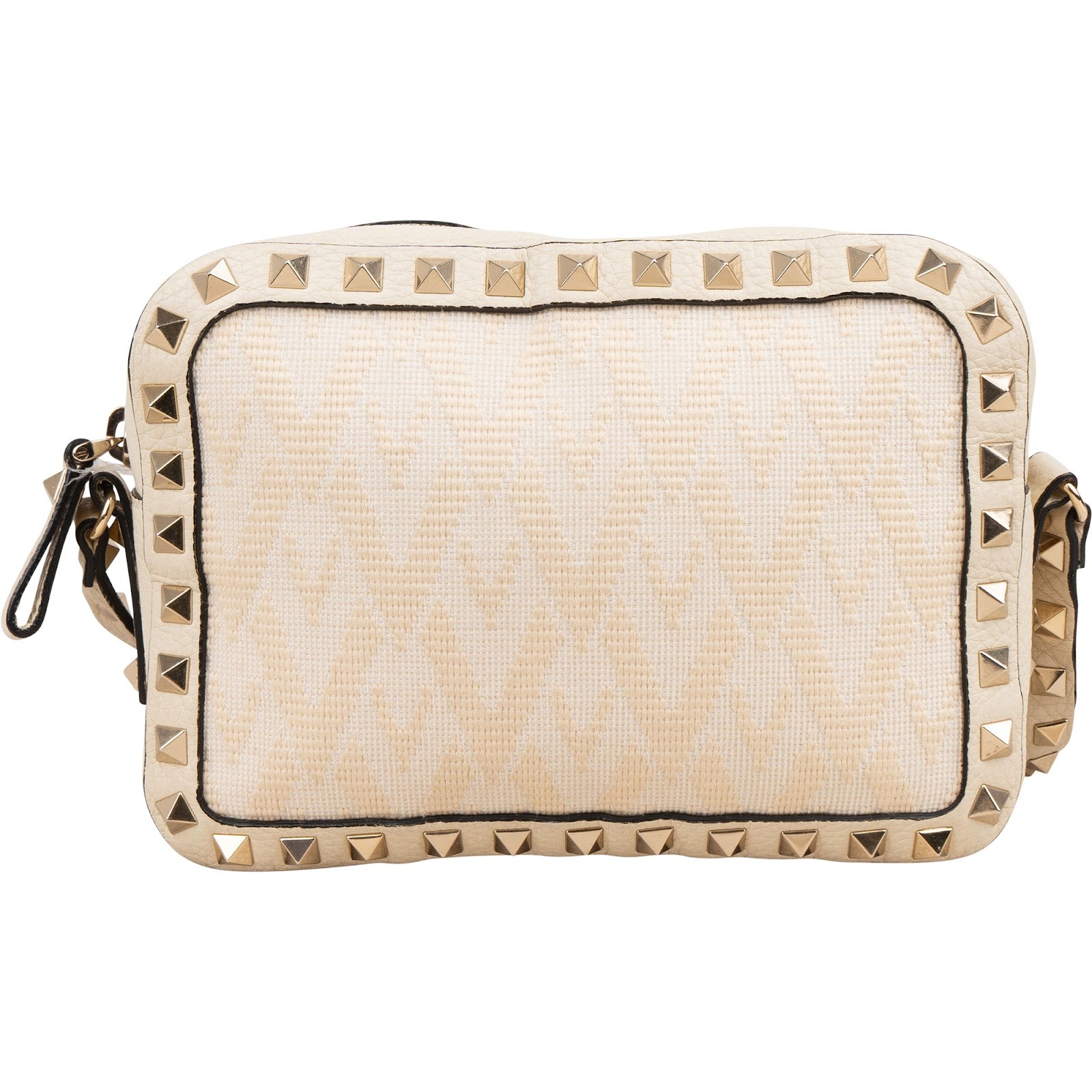 Valentino Garavani Rockstud Woven Camera Crossbody Bag