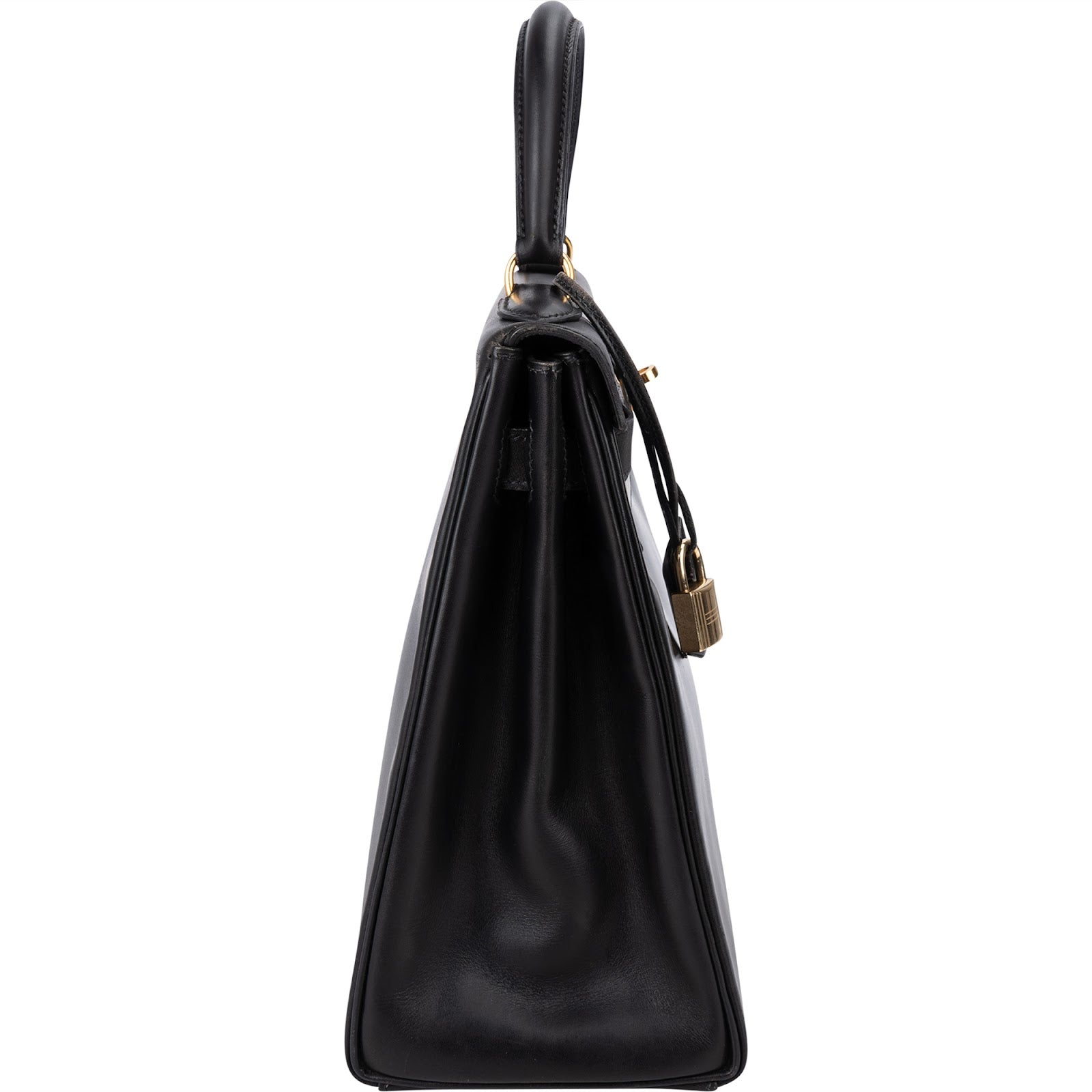 Hermès Noir Box Calf Leather Kelly 32 Handbag