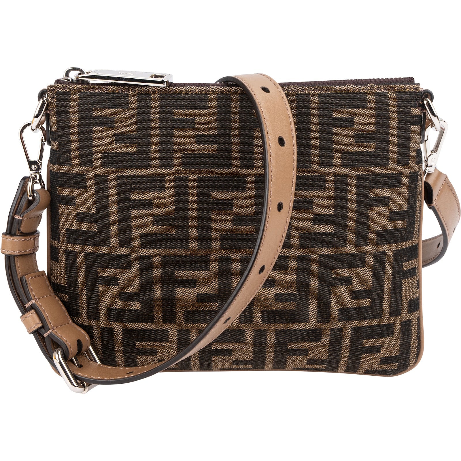 Fendi - Monogram Zucca Canvas Camera-schoudertas