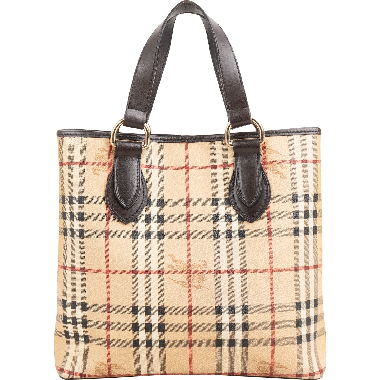 Burberry - Haymarket Check Canvas Tote Handbag