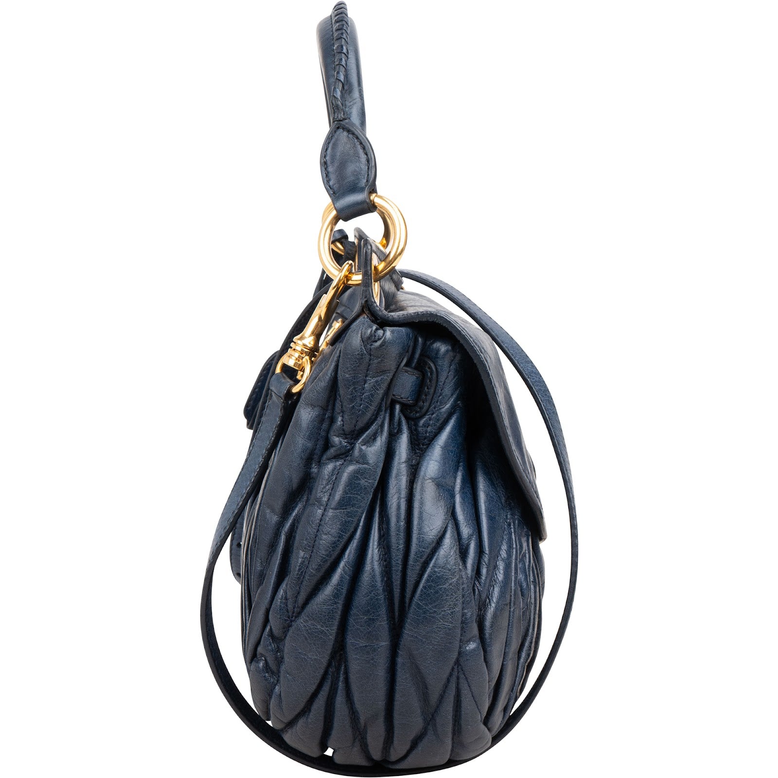 Miu Miu Vitello Quilted Leather Small City Handbag