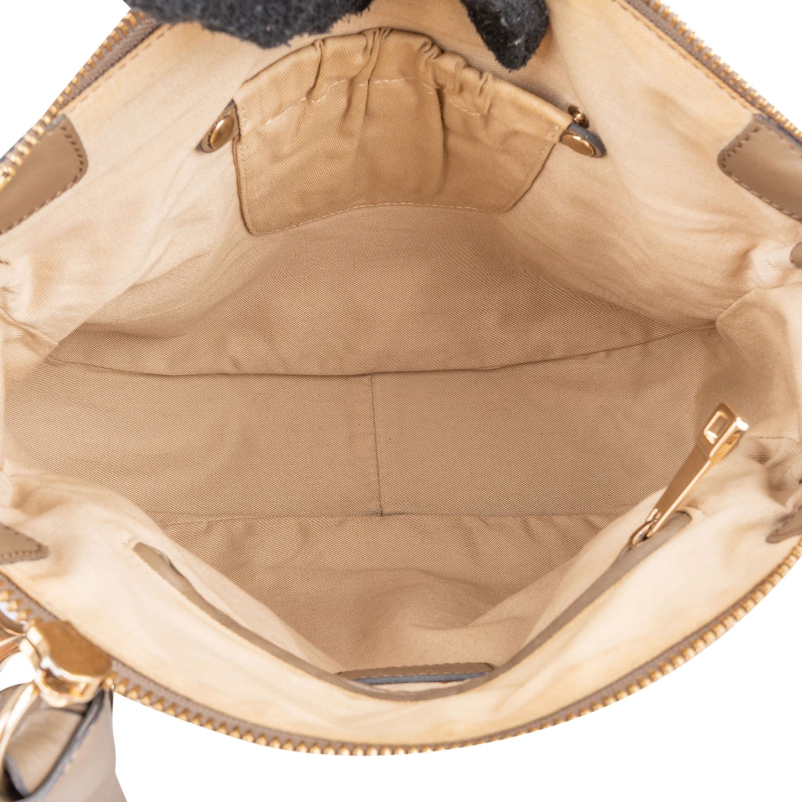 Chloé Taupe Calfskin Marcie Saddle Handbag