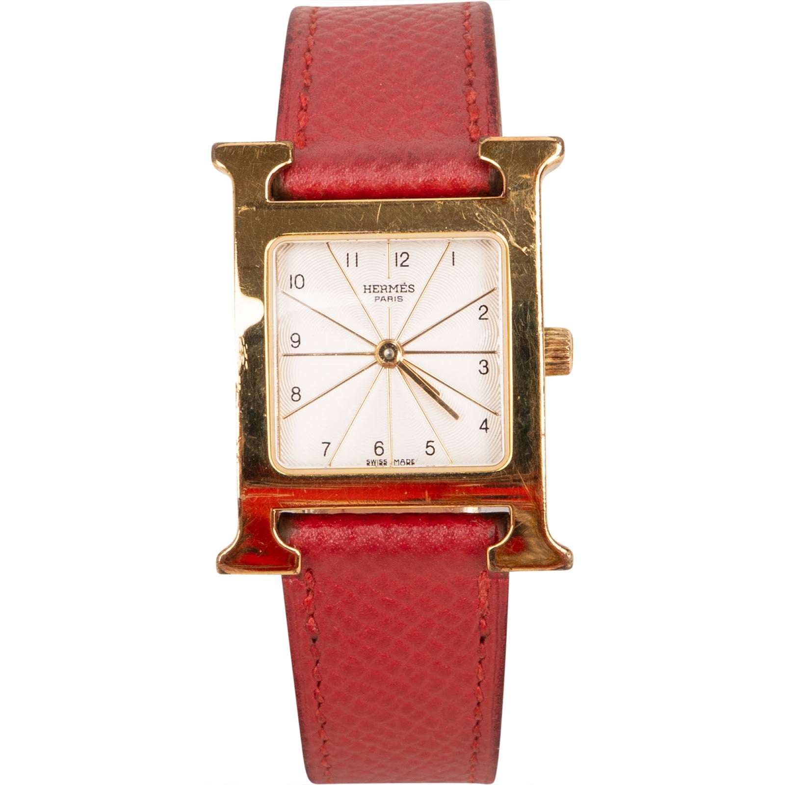 Hermès Gold Tone Heure H HH1.201 Damenuhr