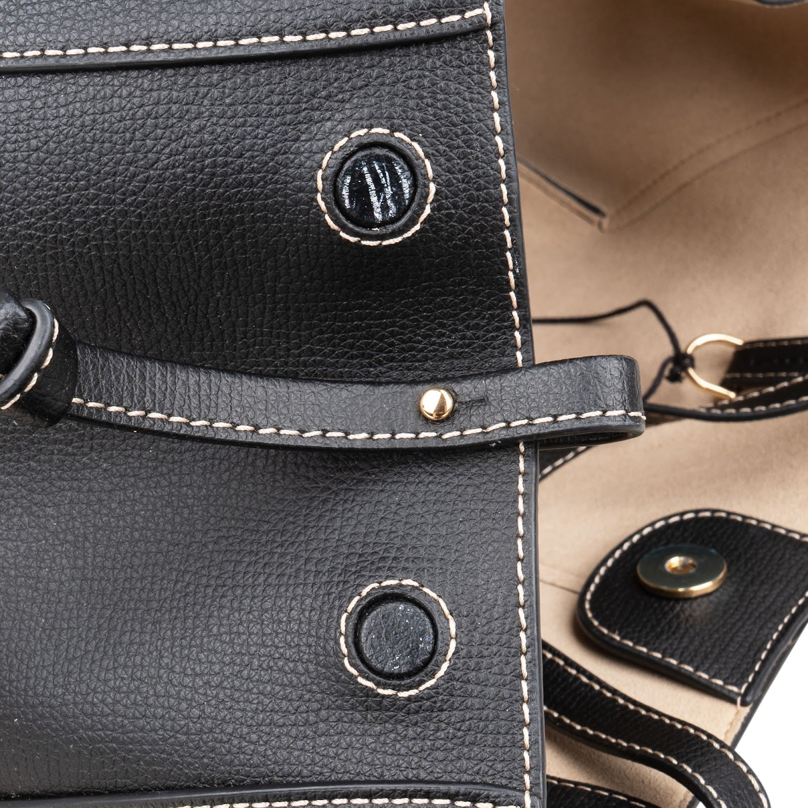 Polène Grained Leather Cyme Tote Handbag