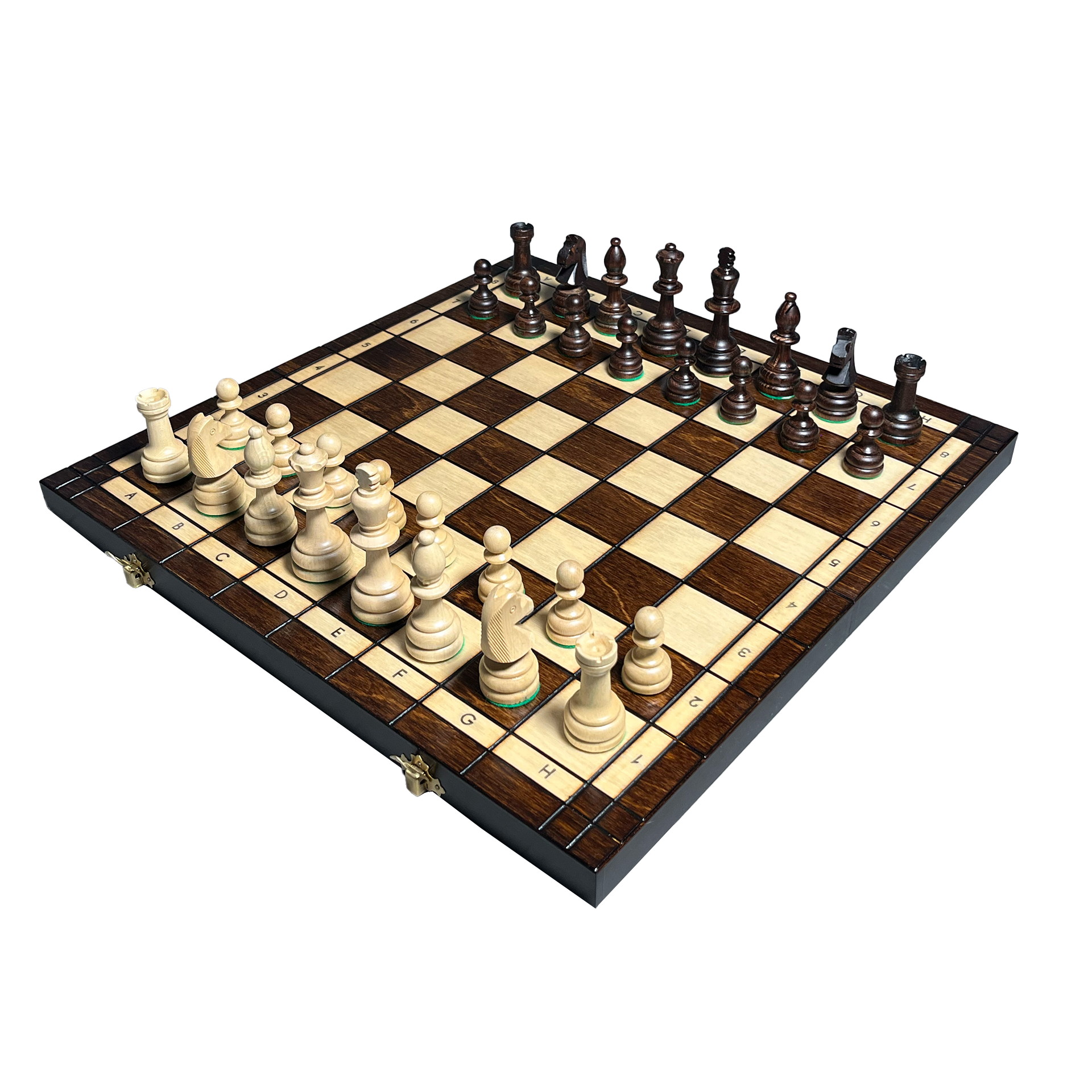 Klassische Turnier Schachspiel mit Figuren aus Holz