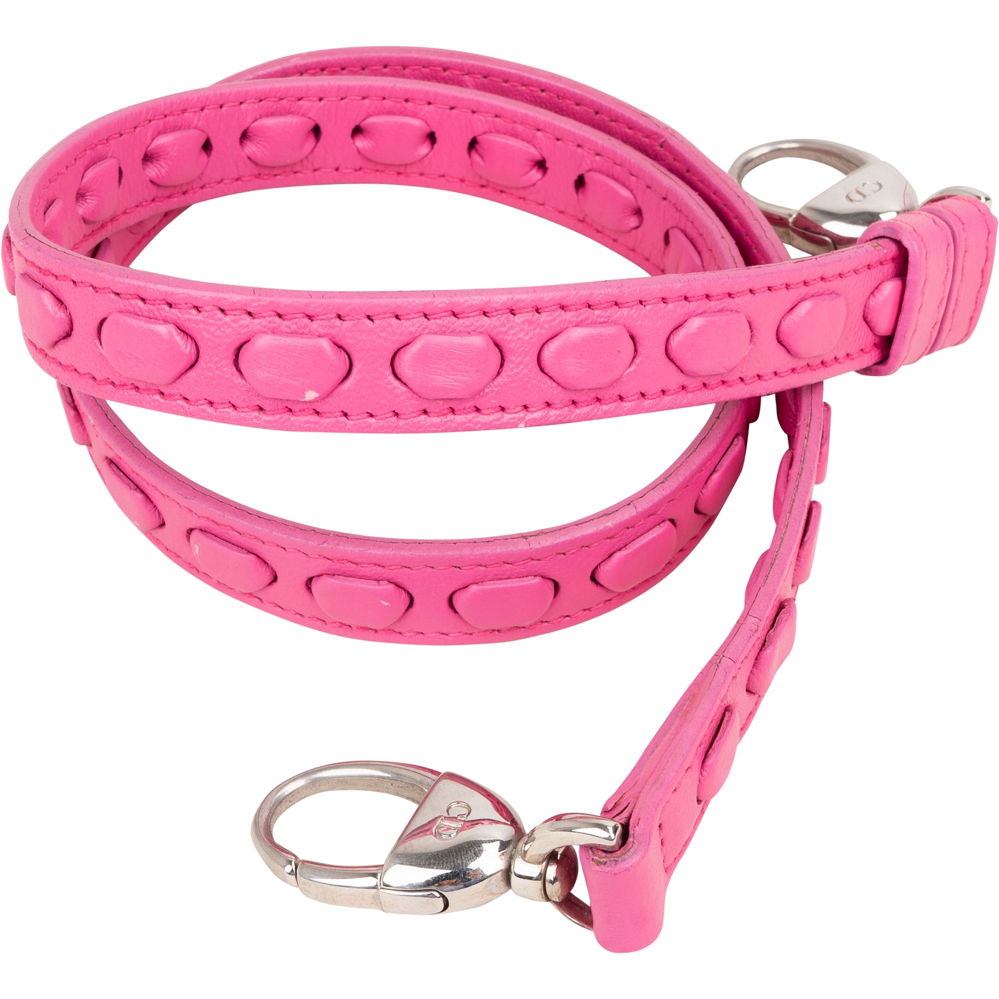 Christian Dior Pink Leather Lady Dior Bags Strap