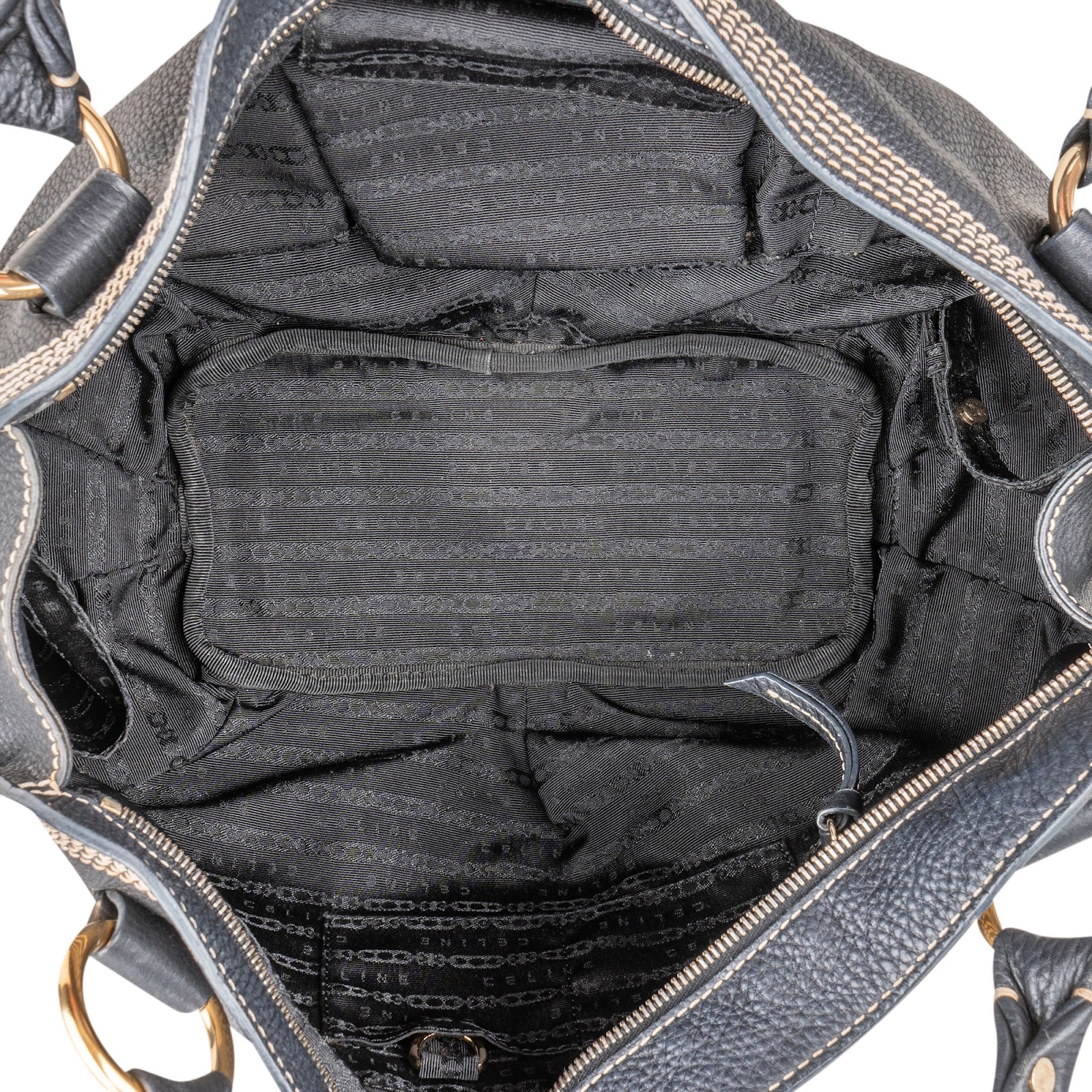Celine Pebbled Leather Bittersweet Handbag