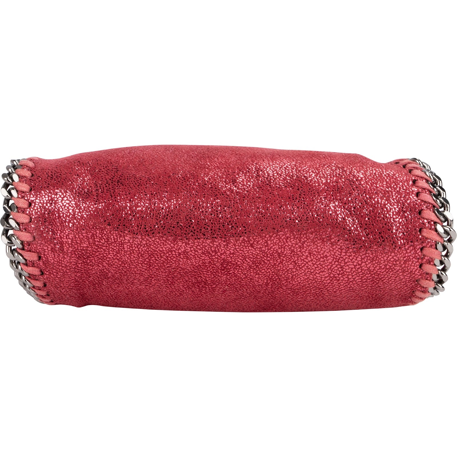 Stella McCartney Metallic Shaggy Mini Falabella Fold Over Tote Crossbody Handbag