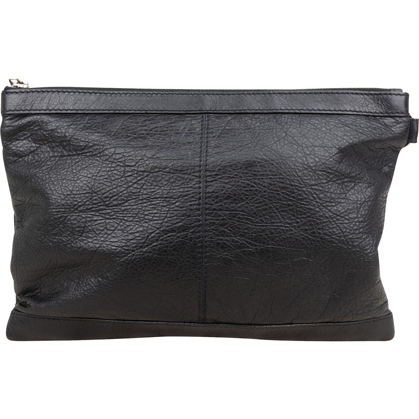 Balenciaga Black Arena Leather City Pochette Clutch