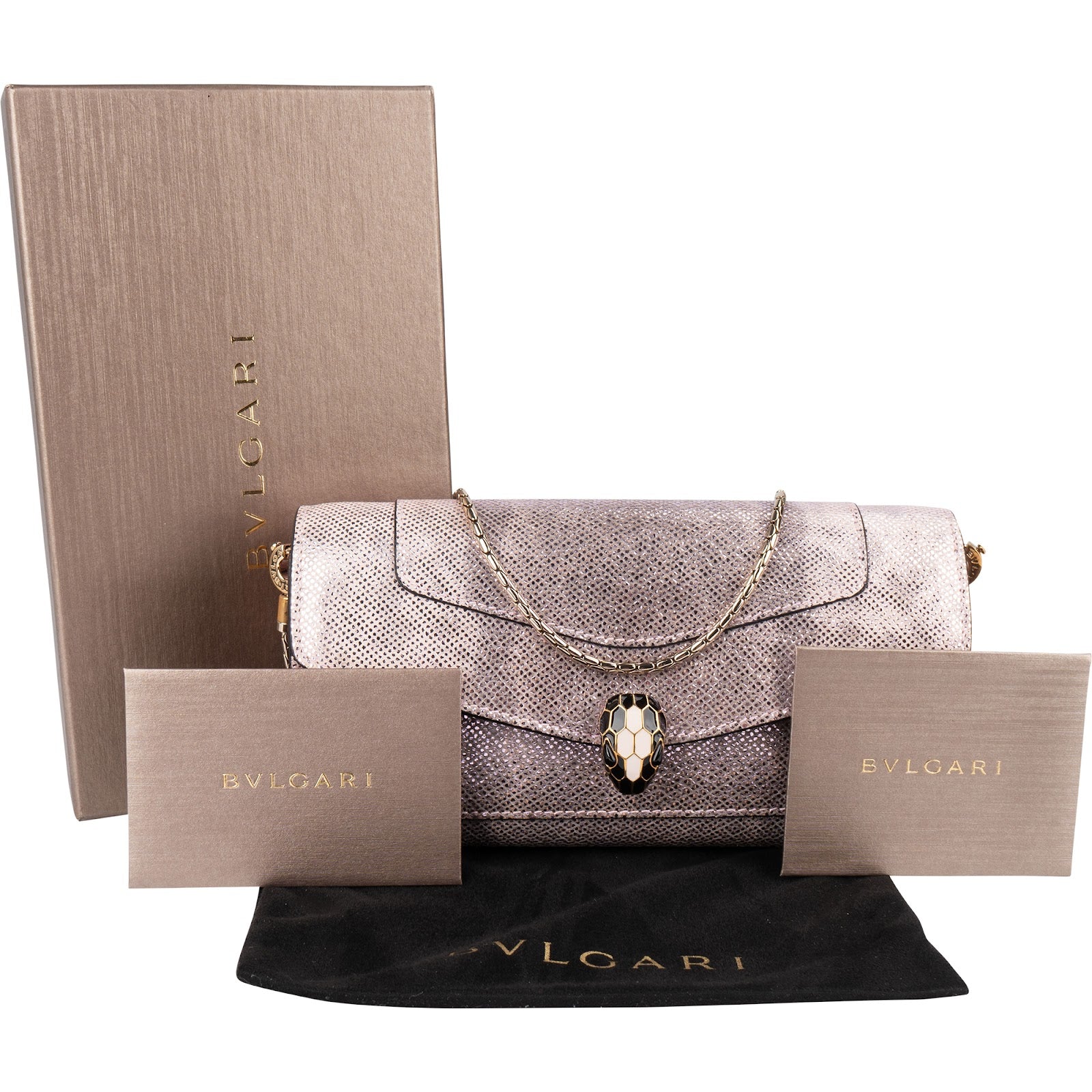 Bvlgari Metallic Serpenti Forever Wallet On Chain Crossbody Bag