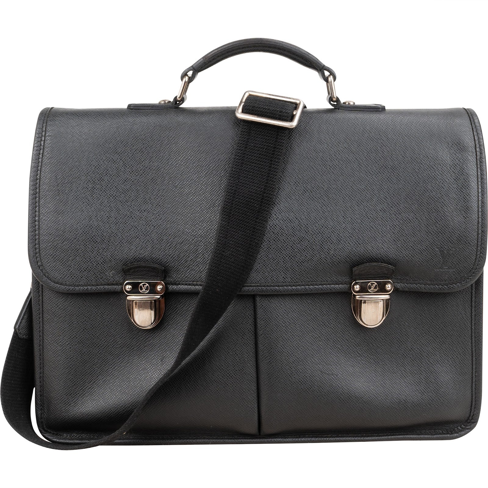 Sac d'affaires Louis Vuitton en cuir Taiga noir « Alexei Anton »