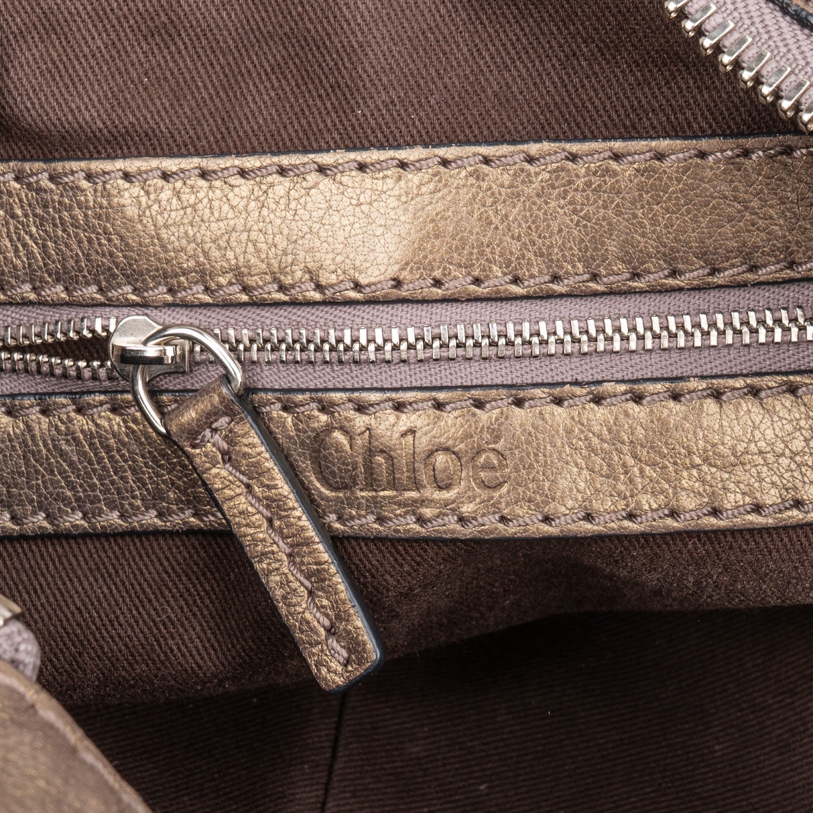 Mini sac à main Paddington en cuir métallisé de Chloé