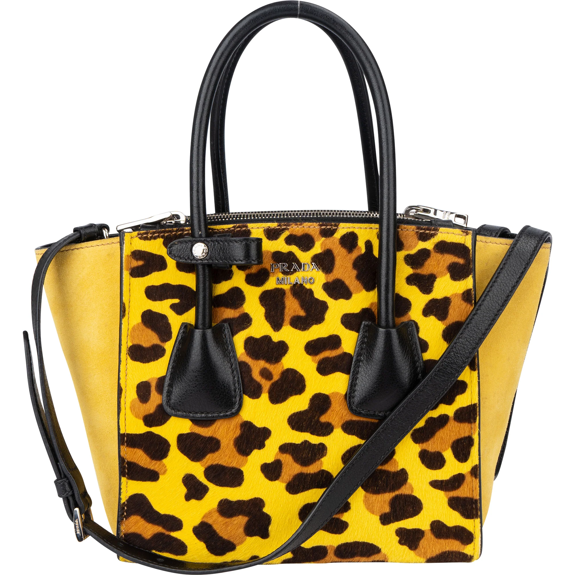 Prada Leopard Print Satchel Handbag