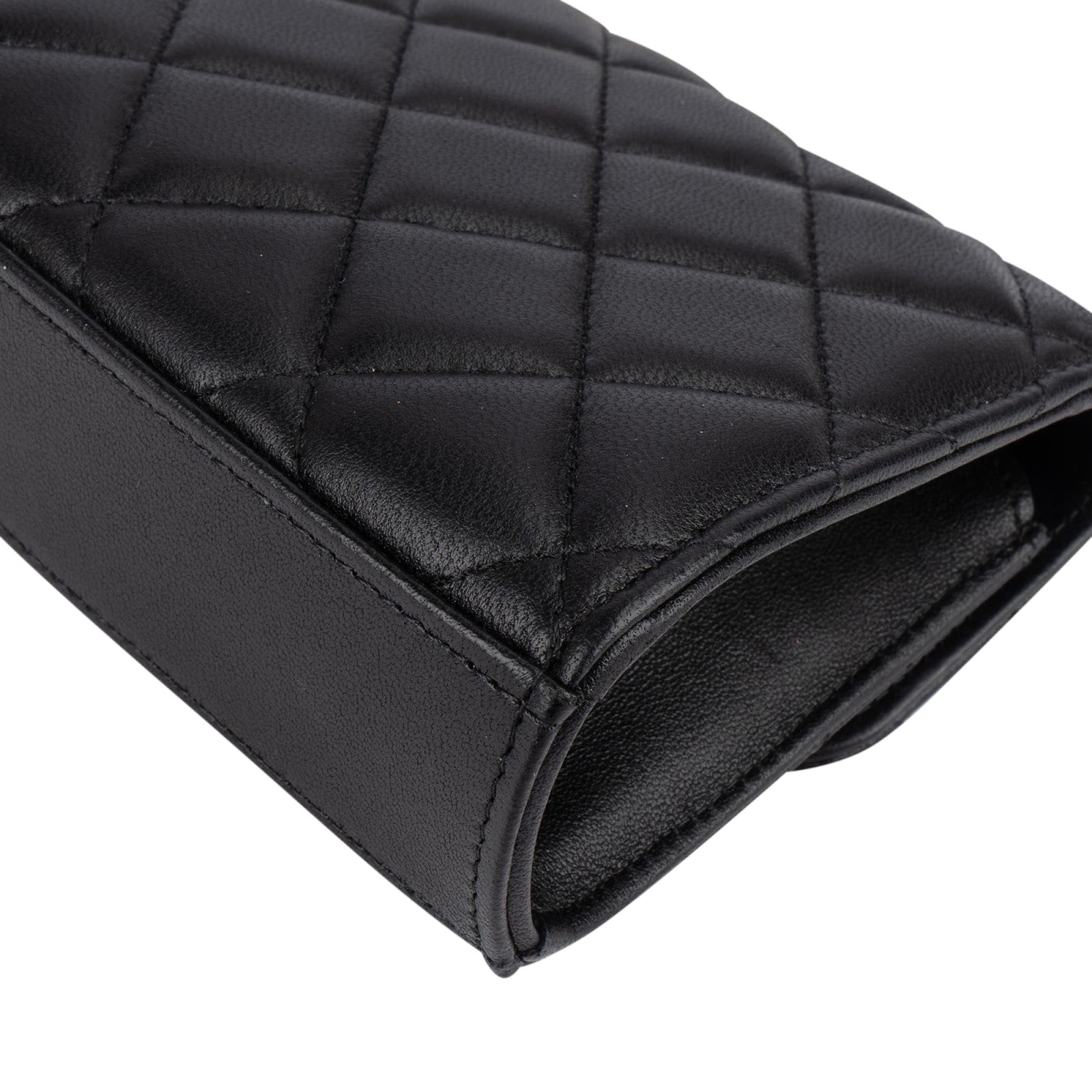 Chanel Quilted Lambskin Mini Single Flap with Top Handle Crossbody Bag