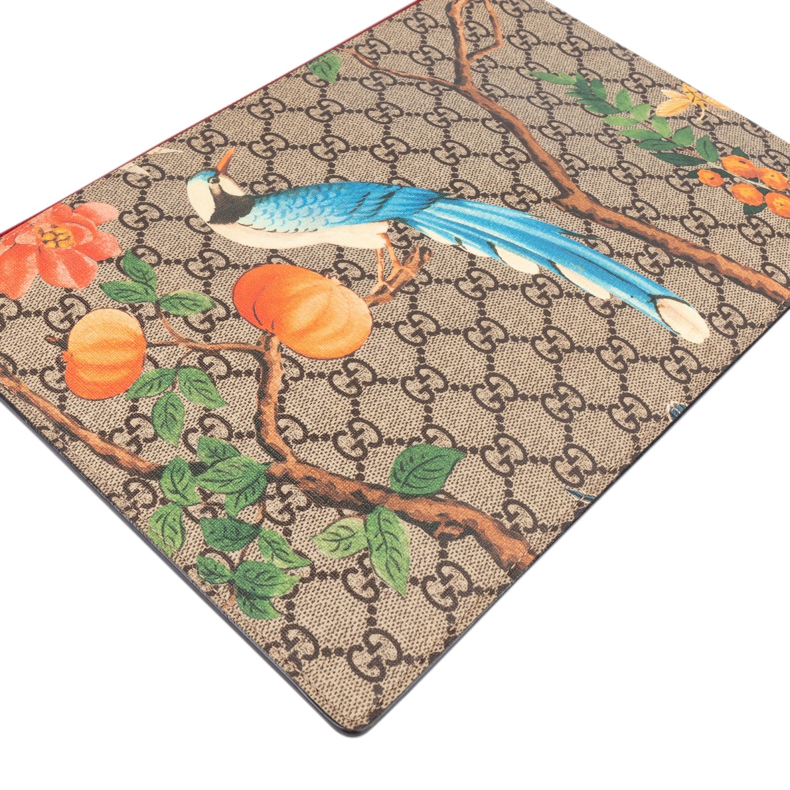 Gucci Monogram GG Supreme Floral Birds Canvas Tian Clutch