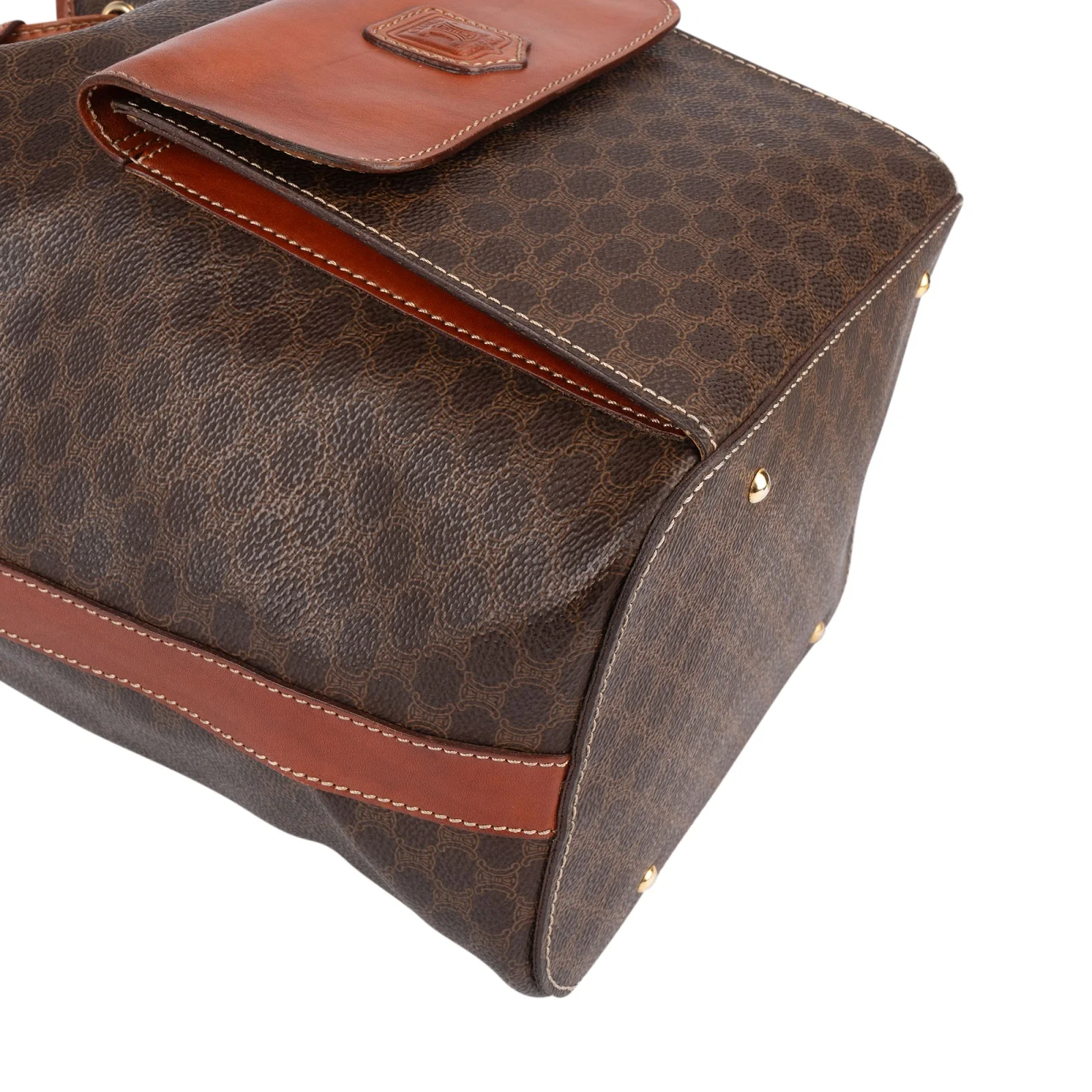 Celine Macadam Canvas Drawstring Bucket Crossbody Bag