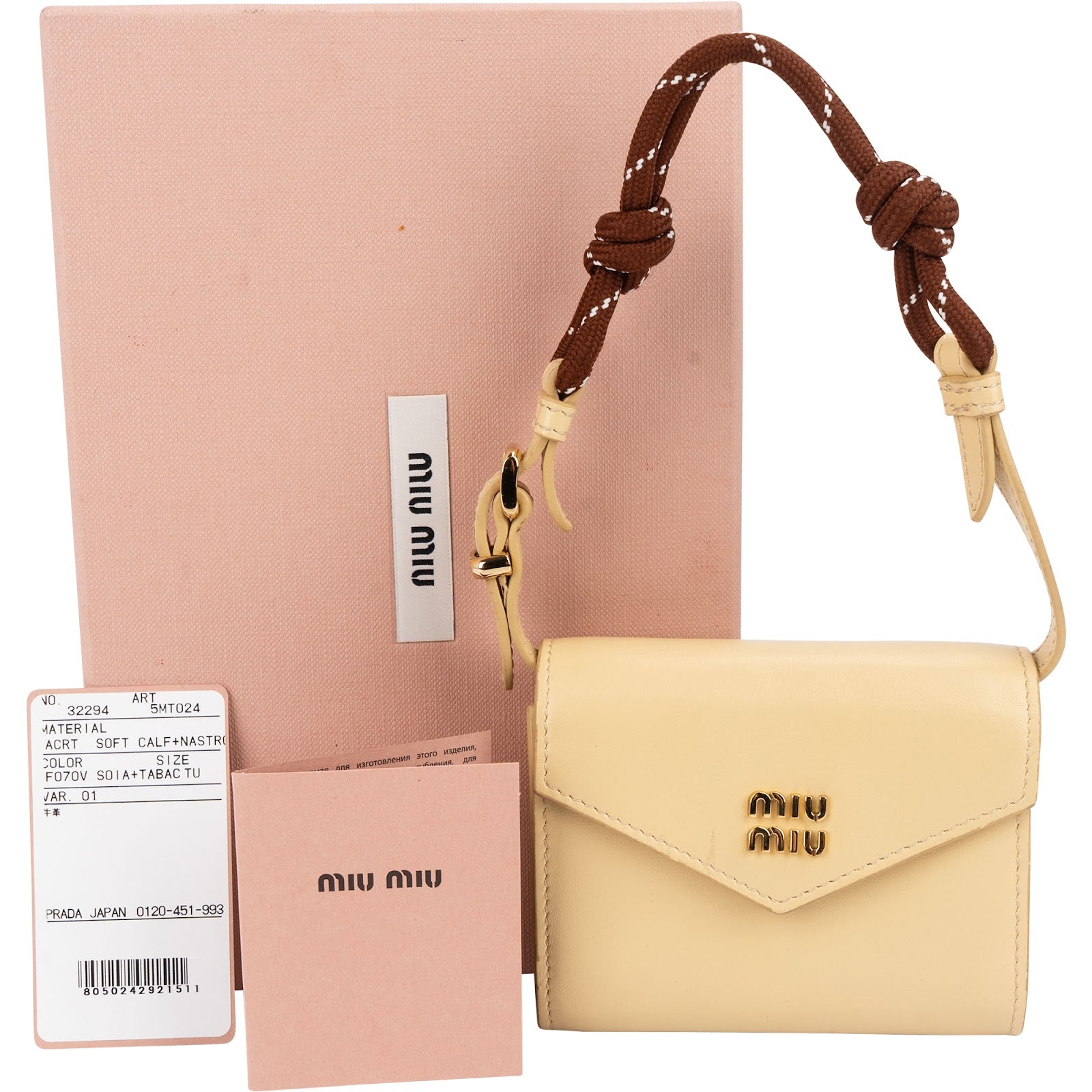 Miu Miu Soft Calf Leather Mini Wallet Bag