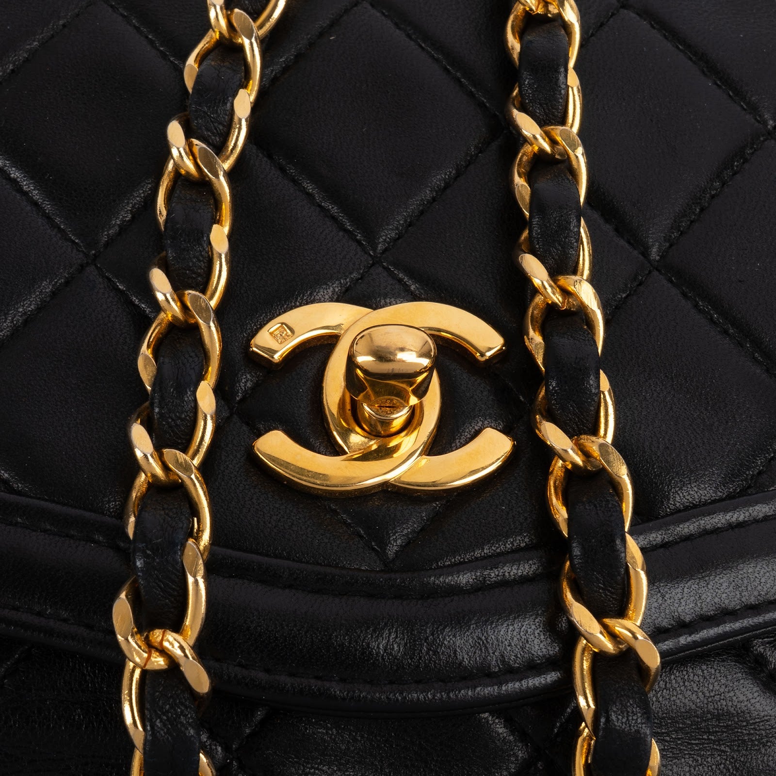 Chanel Quilted Lambskin 24K Gold Single Flap Crossbody Bag