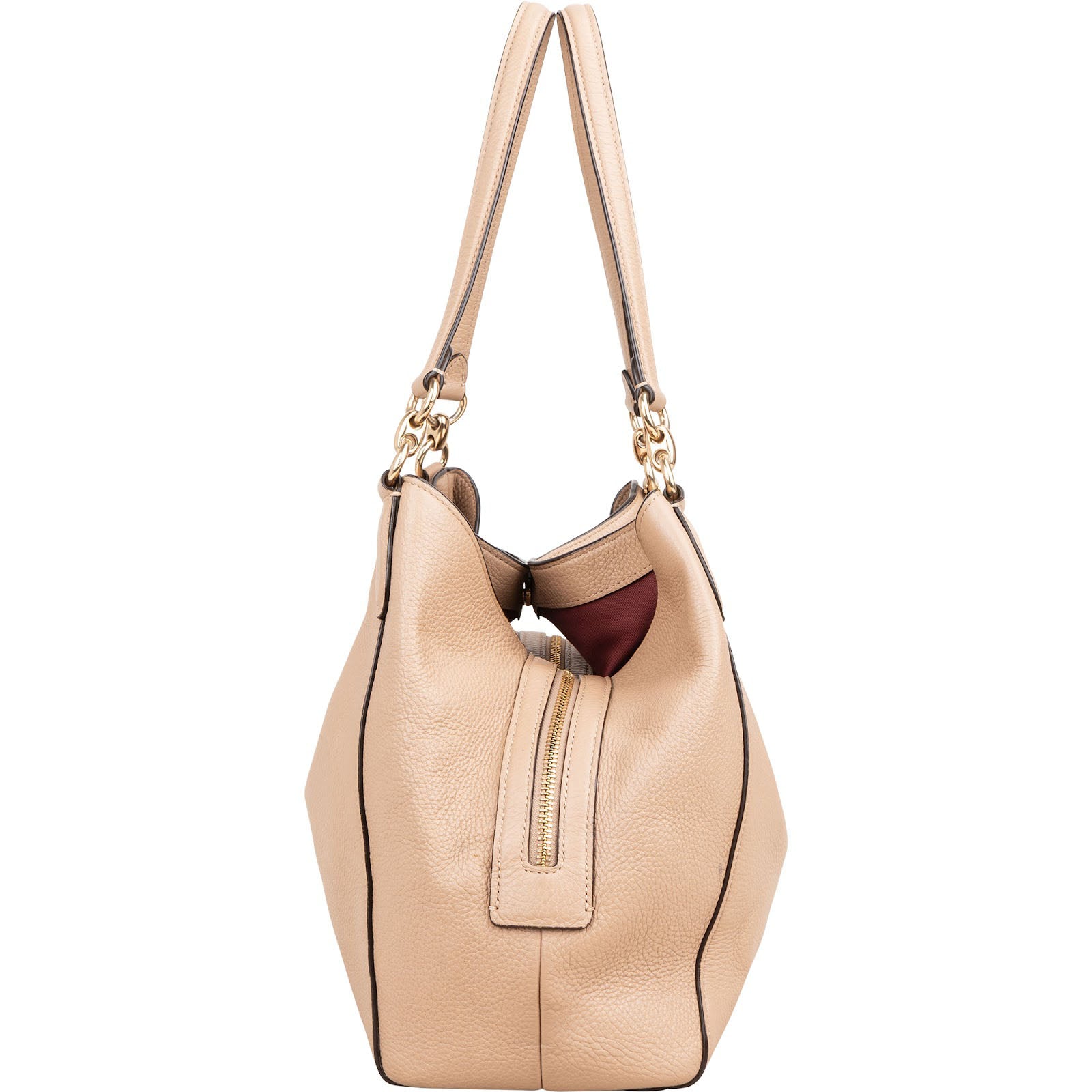 Coach Pebbled Leather Edie Shoulder Bag