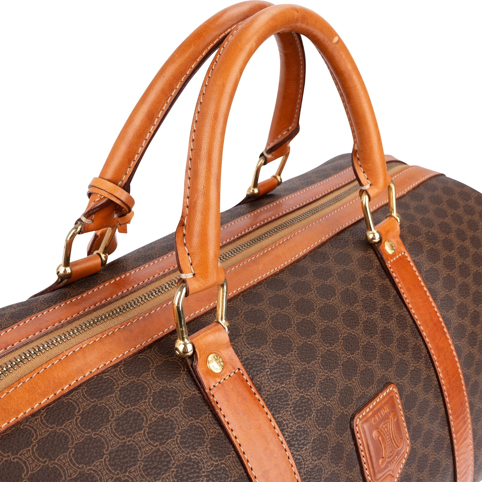 Celine Monogram Macadam Canvas Boston 45 Reisetasche