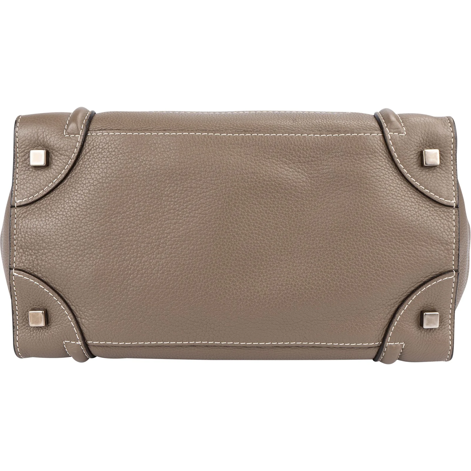 Céline Grained Leather Luggage Handbag