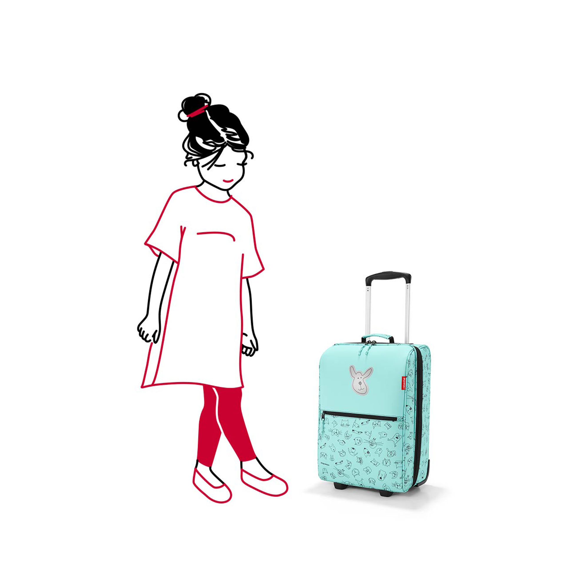 Kindertrolley Trolley XS Kids - Cats and dogs mint