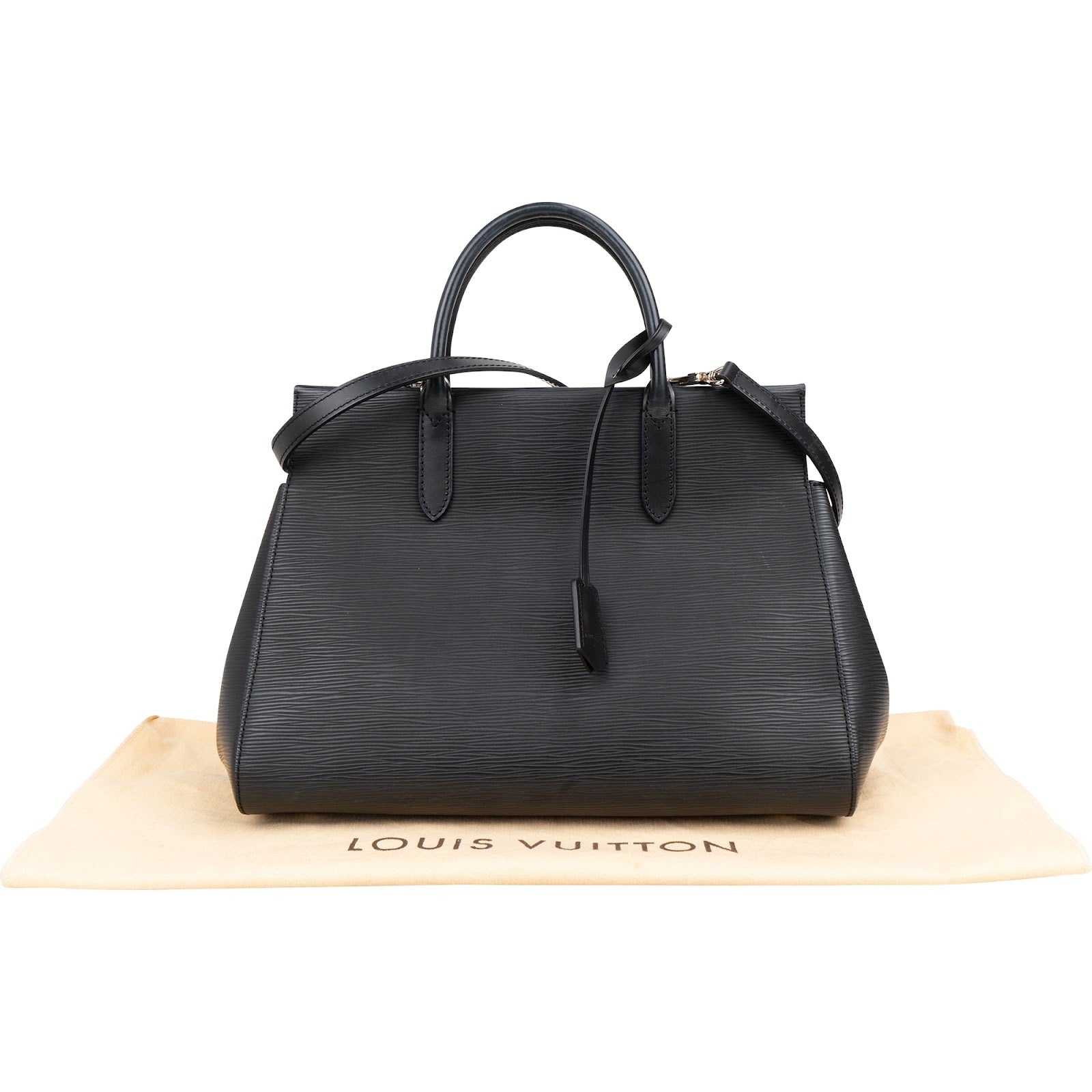 Louis Vuitton Noir Epi Leather Marly MM Handbag M94612