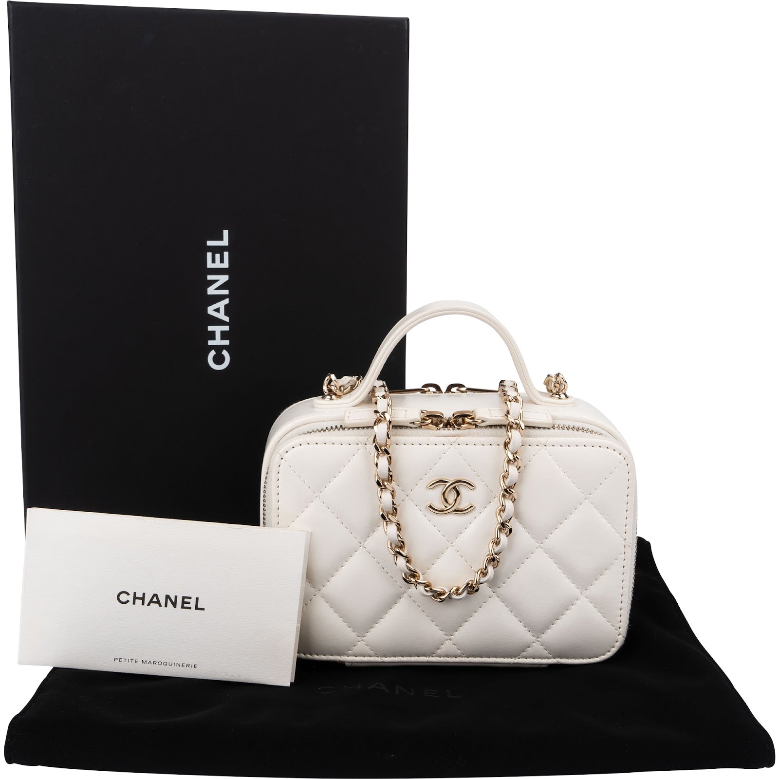 Chanel Quilted Lambskin Vanity Chain Crossbody Bag