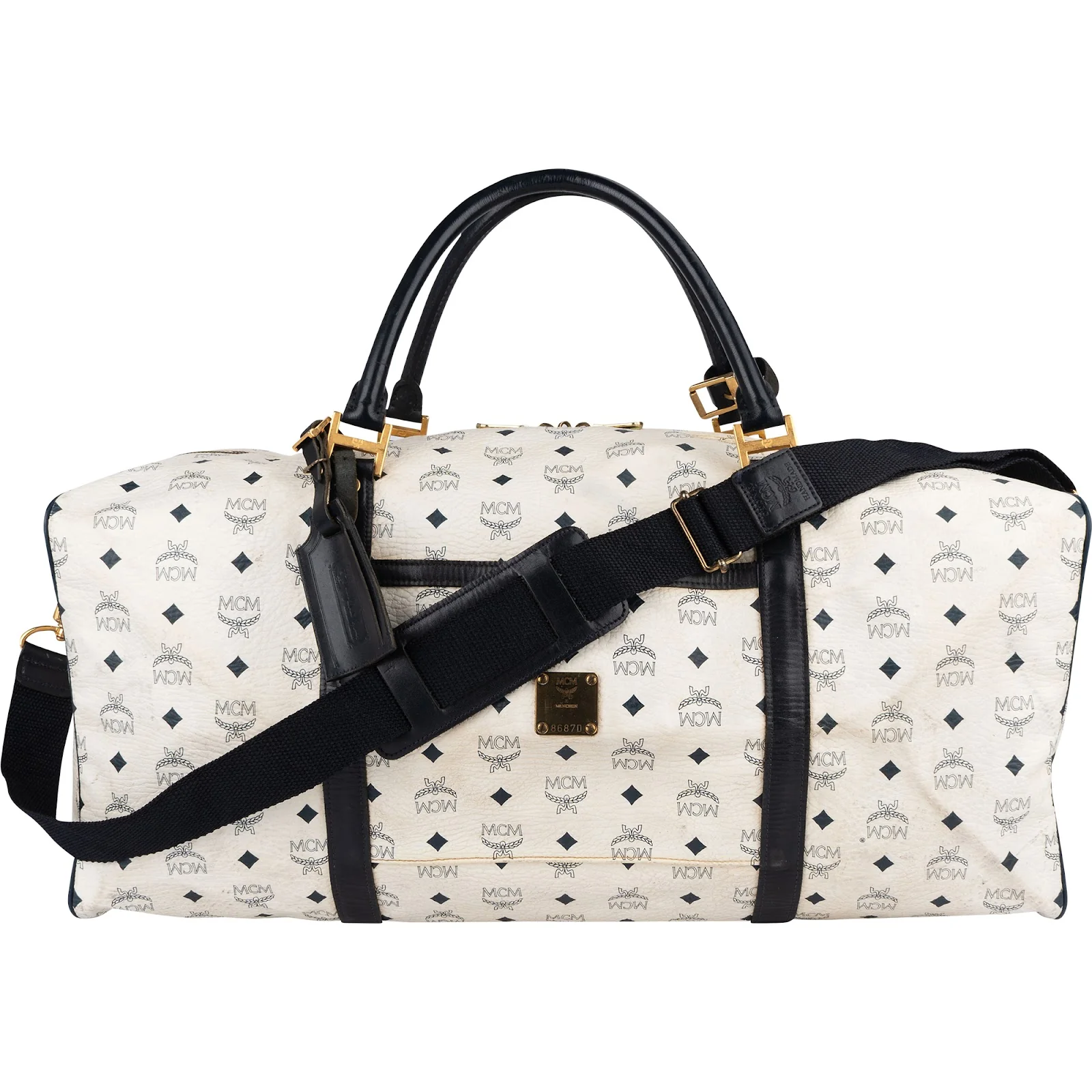 MCM Monogram Visetos Boston Reisetasche