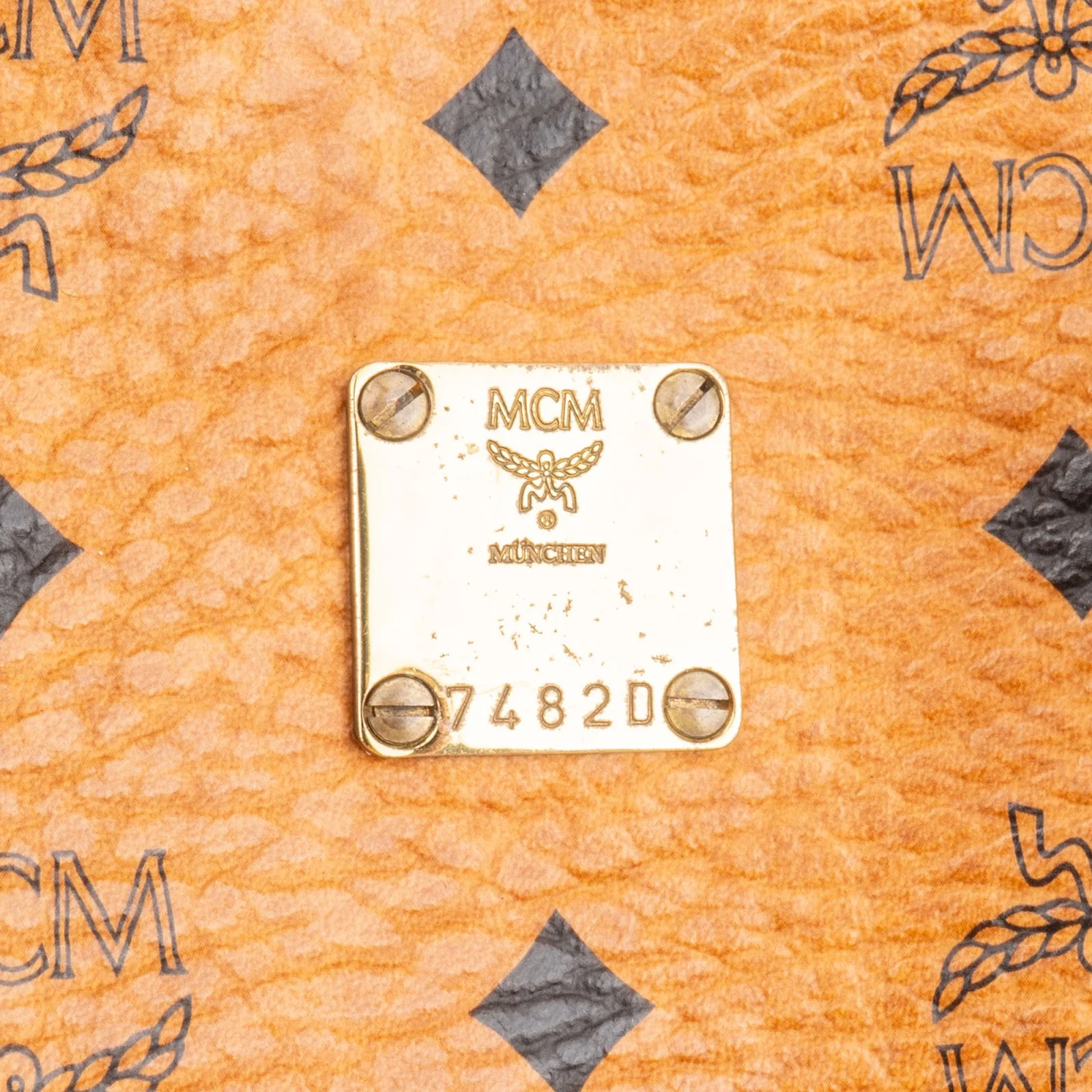 MCM Monogram Visetos Boston Bag
