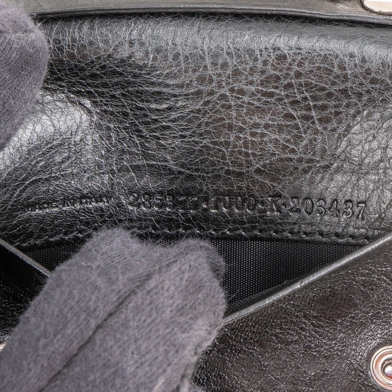 Balenciaga Black Leather Schlüsseletui