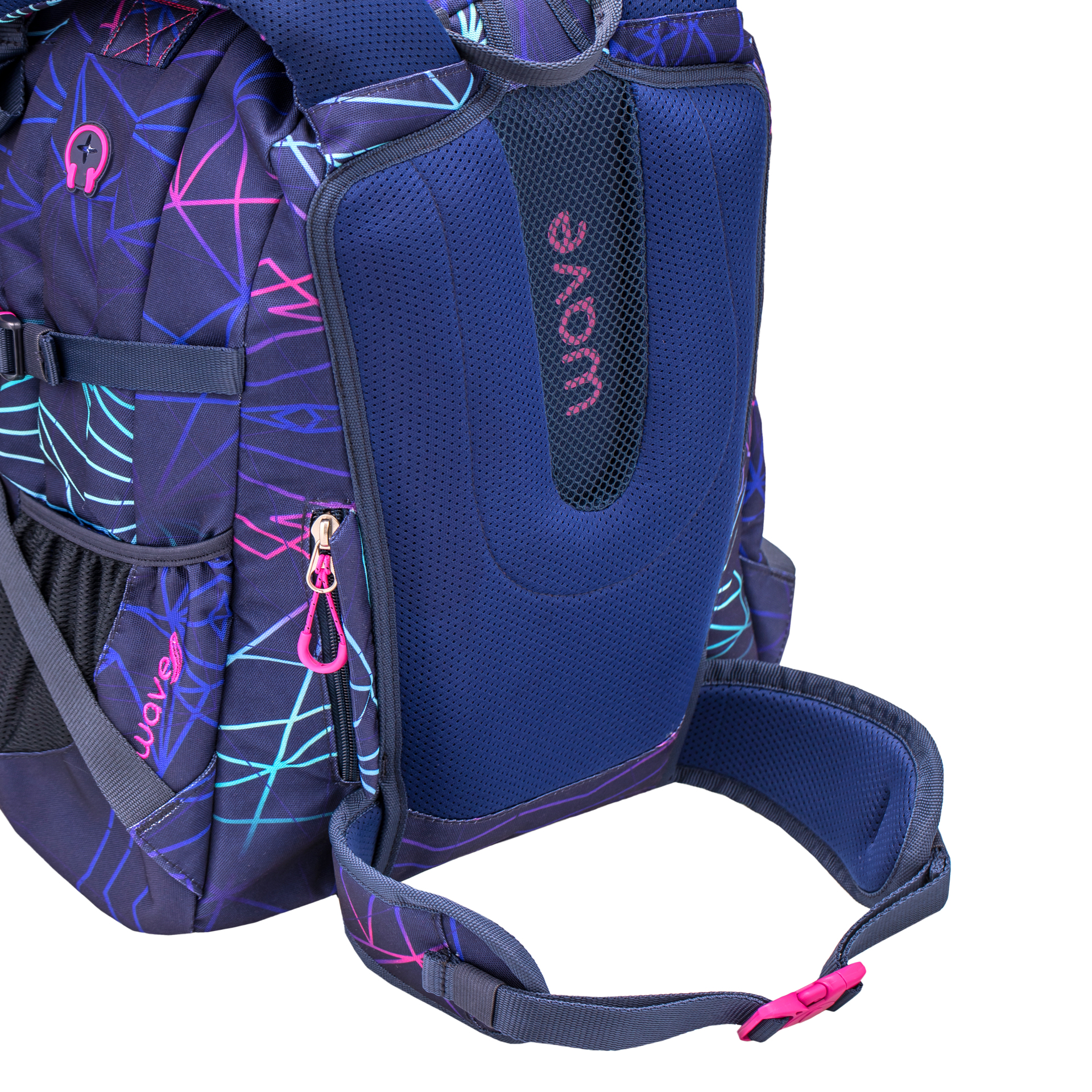 Wave Infinity Schulrucksack Set 2 tlg. "Stripes Purple"