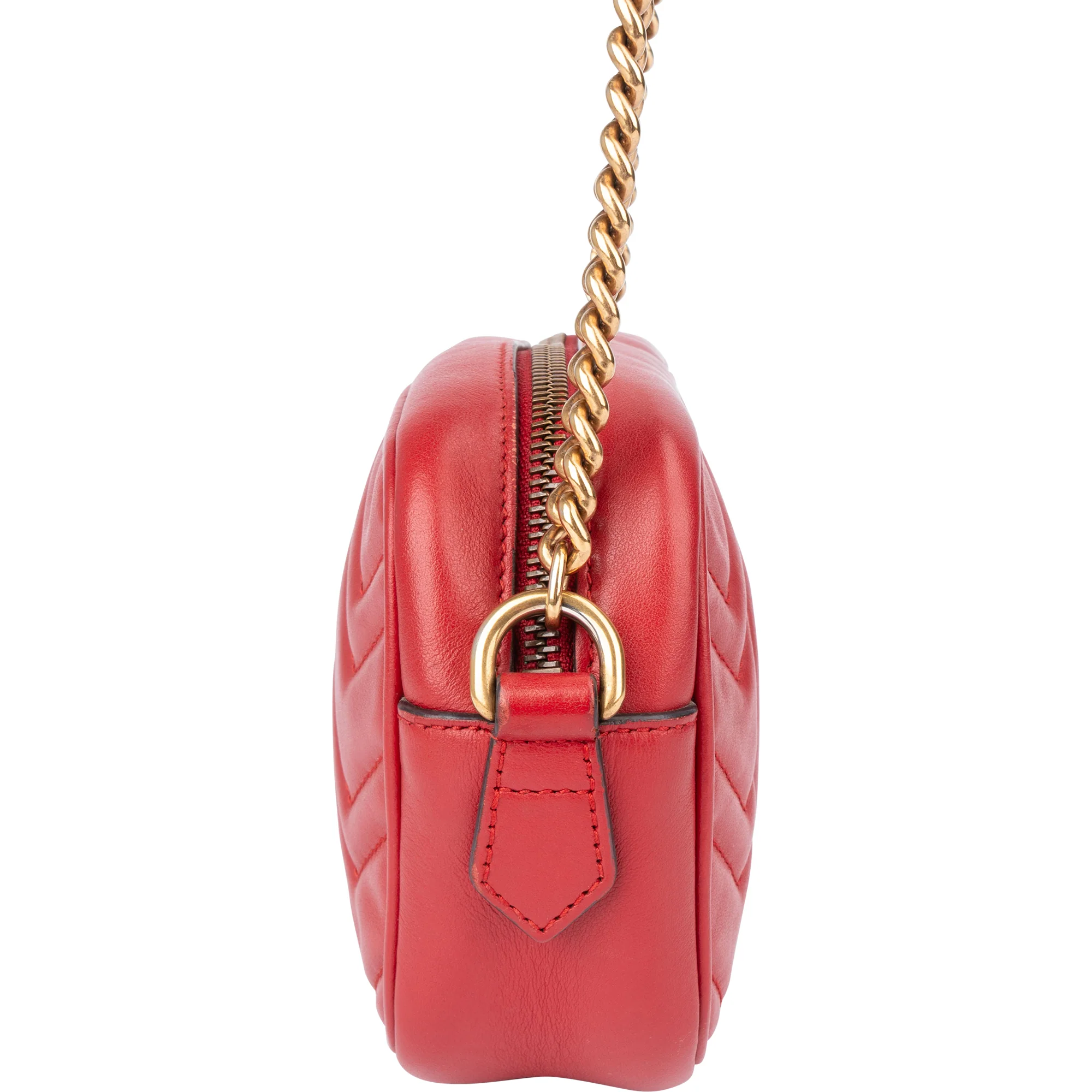 Gucci Chevron Leather GG Marmont Crossbody bag