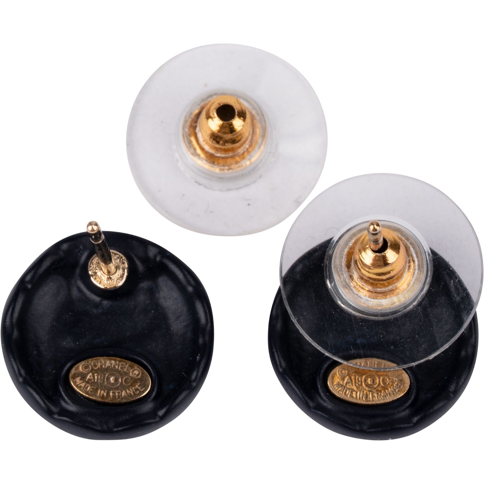 Chanel - CC Emblem Quilted Earrings