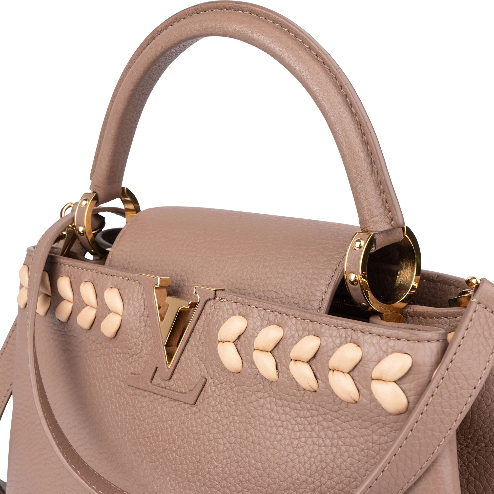 Louis Vuitton Braided Taurillon Leather Capucines PM Handbag