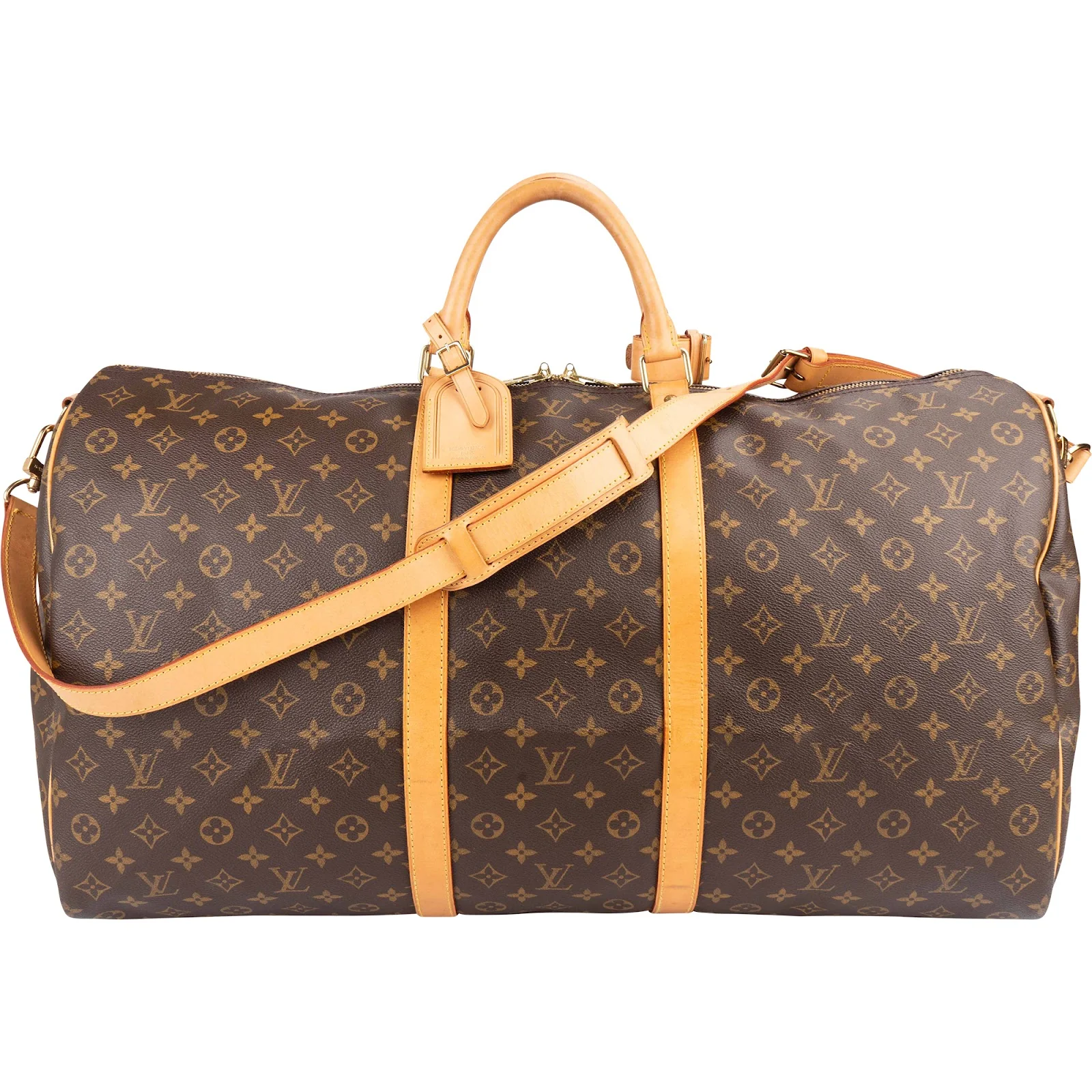 Louis Vuitton Monogram Canvas Keepall 60 Bandoulière Travel Bag