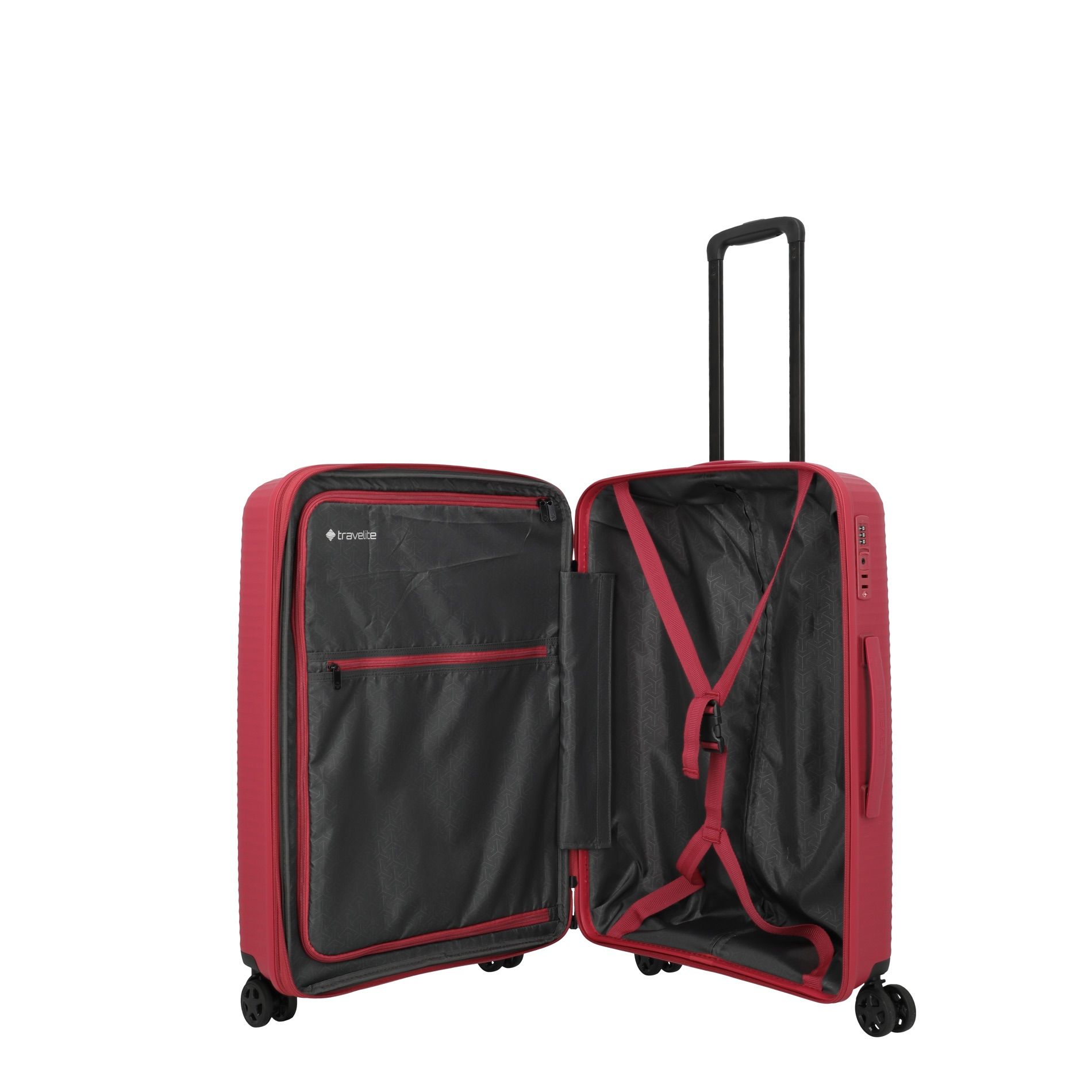 AIR STRIPE Trolley M (66 cm) erweiterbar - Red