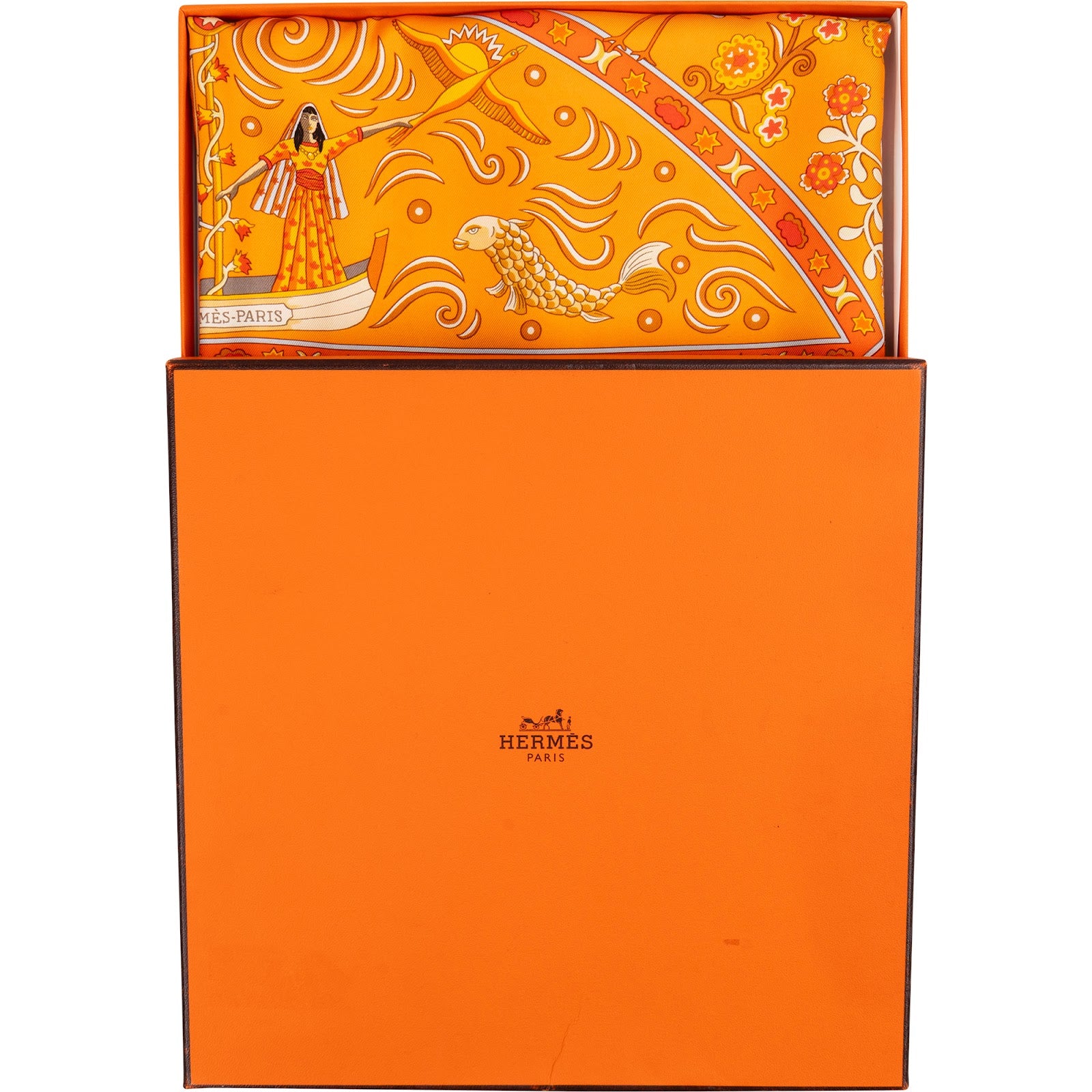 Hermès Peuple du Vent Silk Carré 90 Tuch