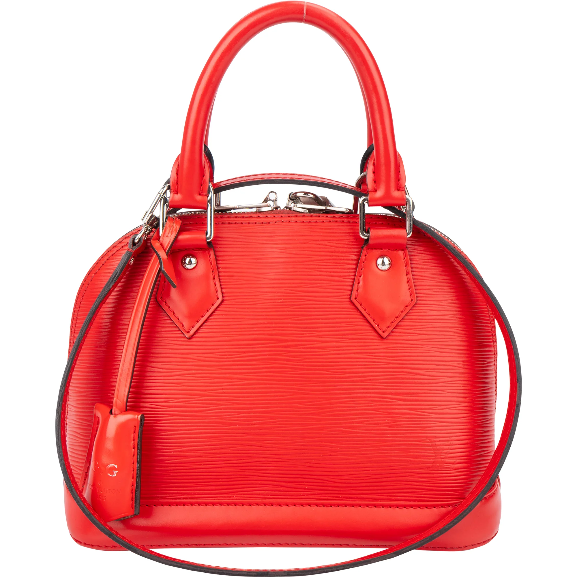 Louis Vuitton Rouge Epi Leather Alma BB Handbag
