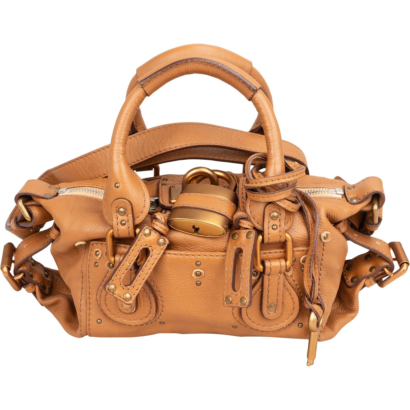 Chloé Grained Leather Small Paddington Shoulder Bag