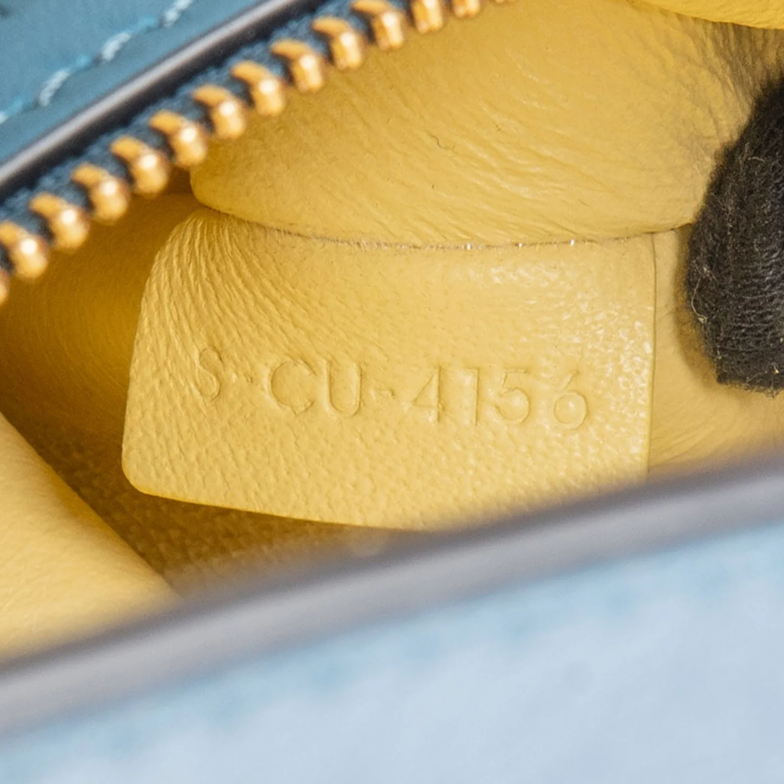 Céline Blue Leather Cabas Phantom Drawstring Tassel Shoulder Bag