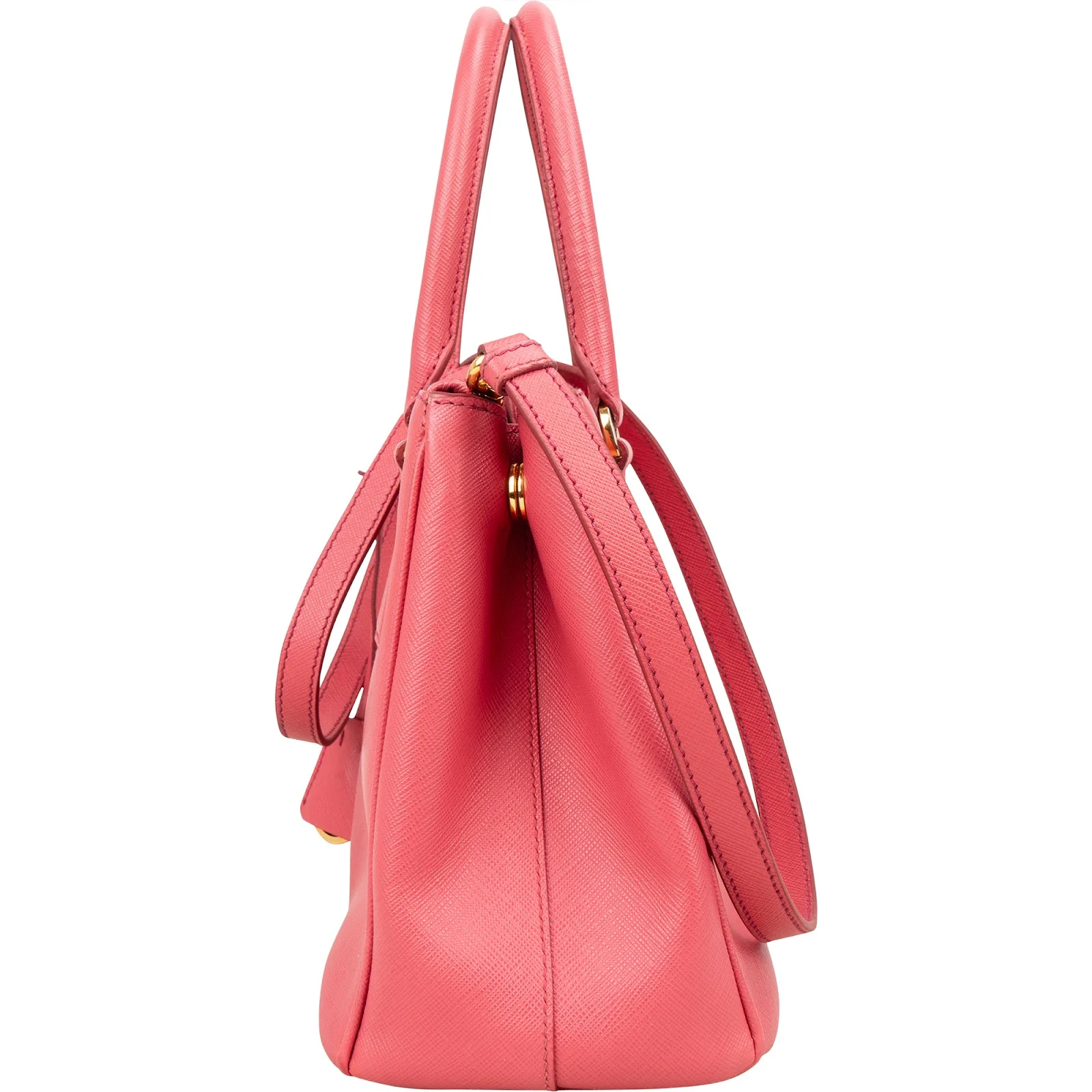 Prada Pink Saffiano Leather Galleria Handbag