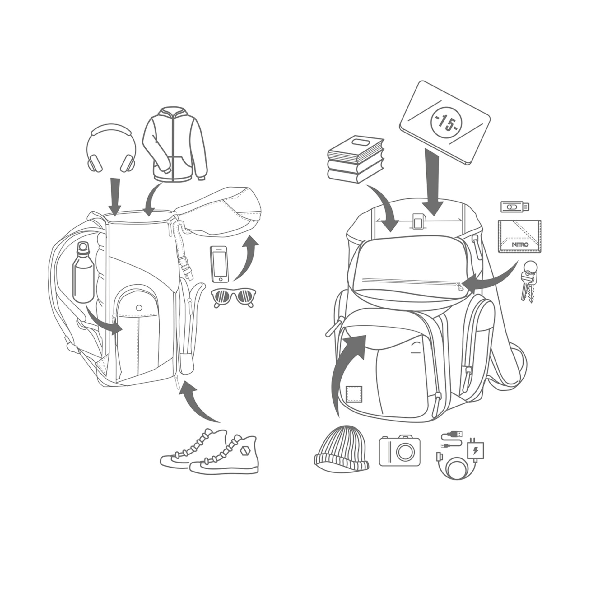 Rucksack WEEKENDER - Wine