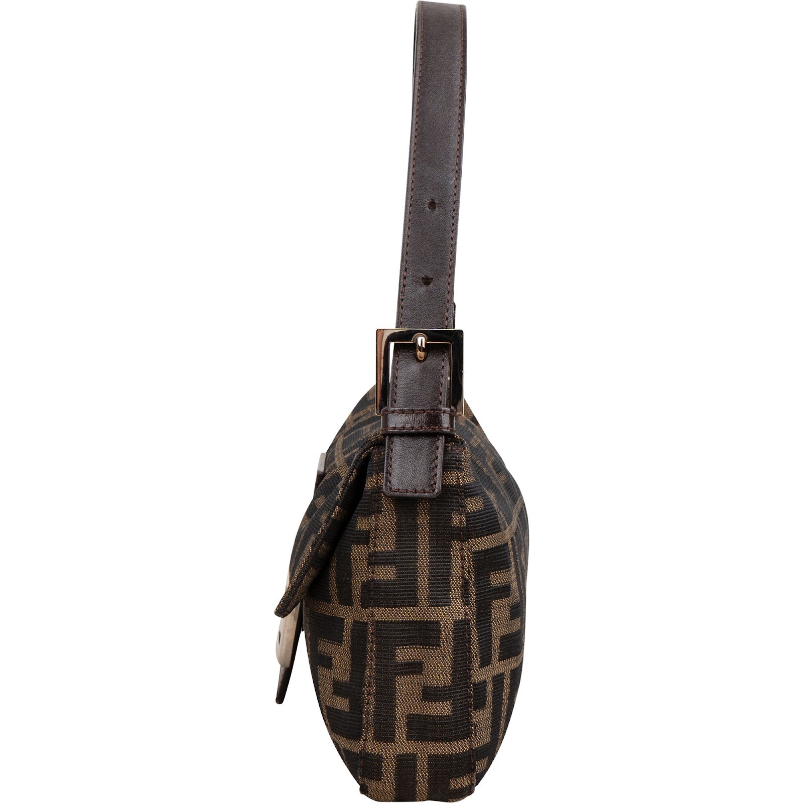 Fendi Monogram Zucca Baguette Shoulder Bag