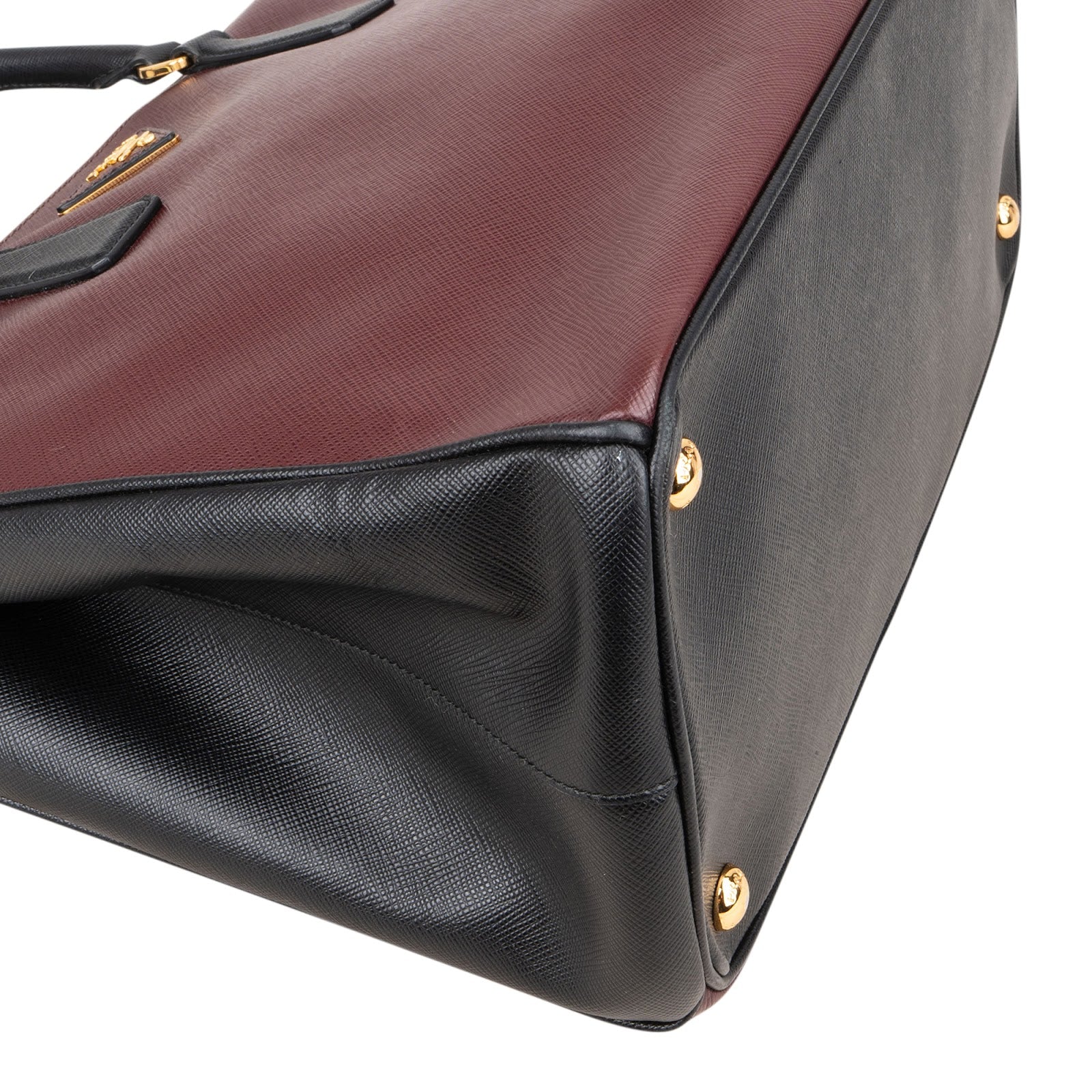 Prada Bicolor Saffiano Leather Galleria Handbag