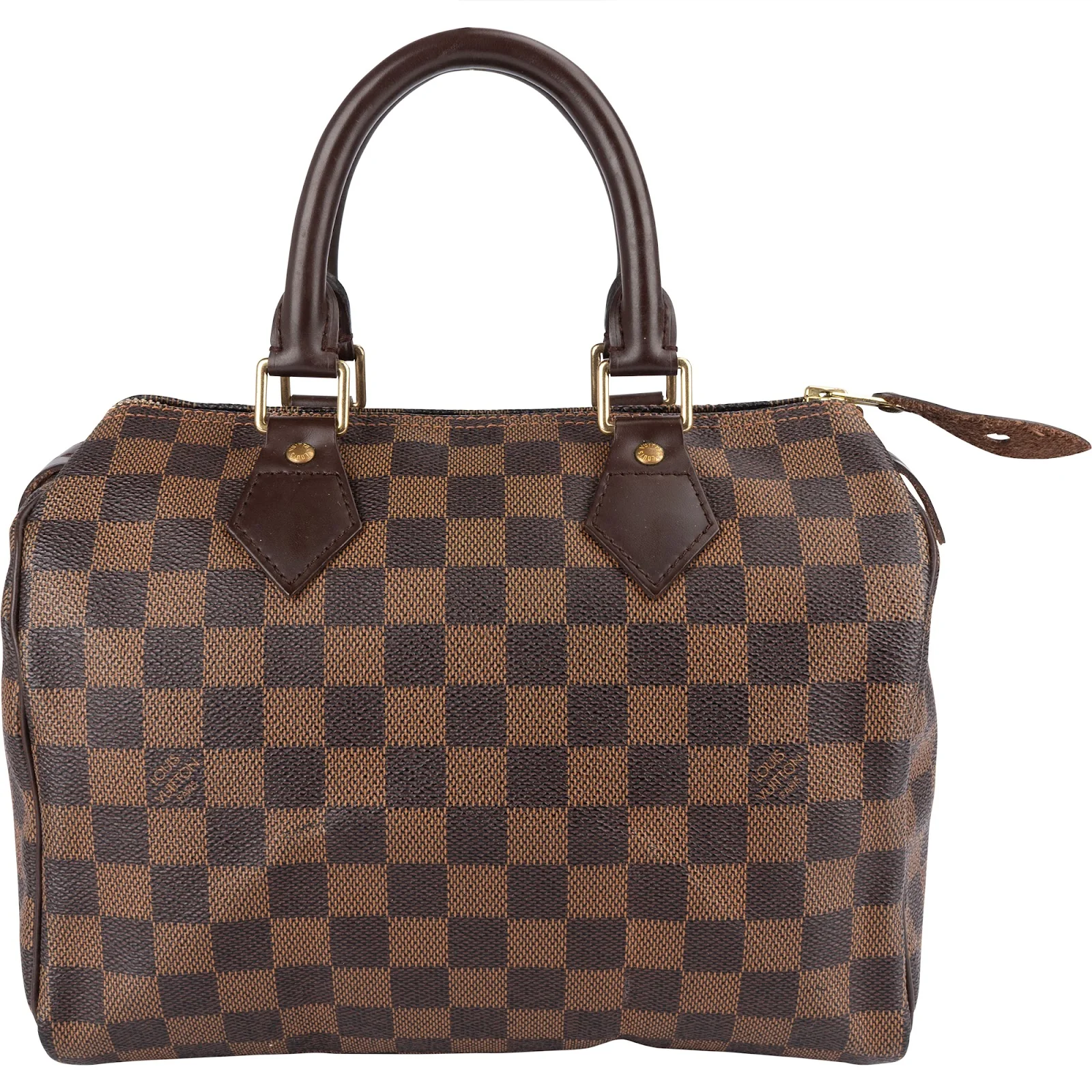 Louis Vuitton Monogram Damier Ebene Speedy 25 Boston Bag