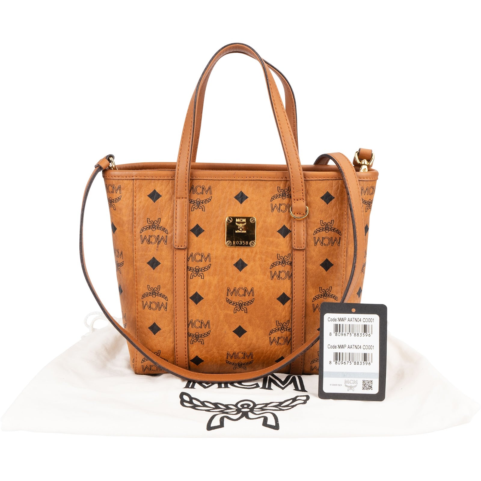MCM Monogram Visetos Aren Mini Shopper