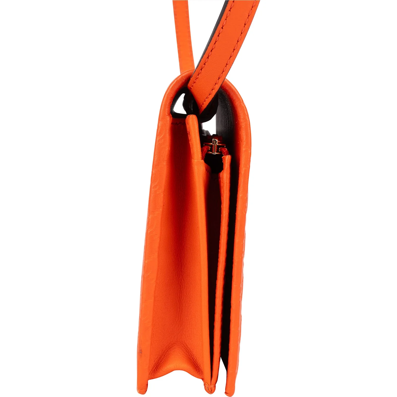 Gucci Microguccissima Orange Wallet on a Chain Crossbody Bag