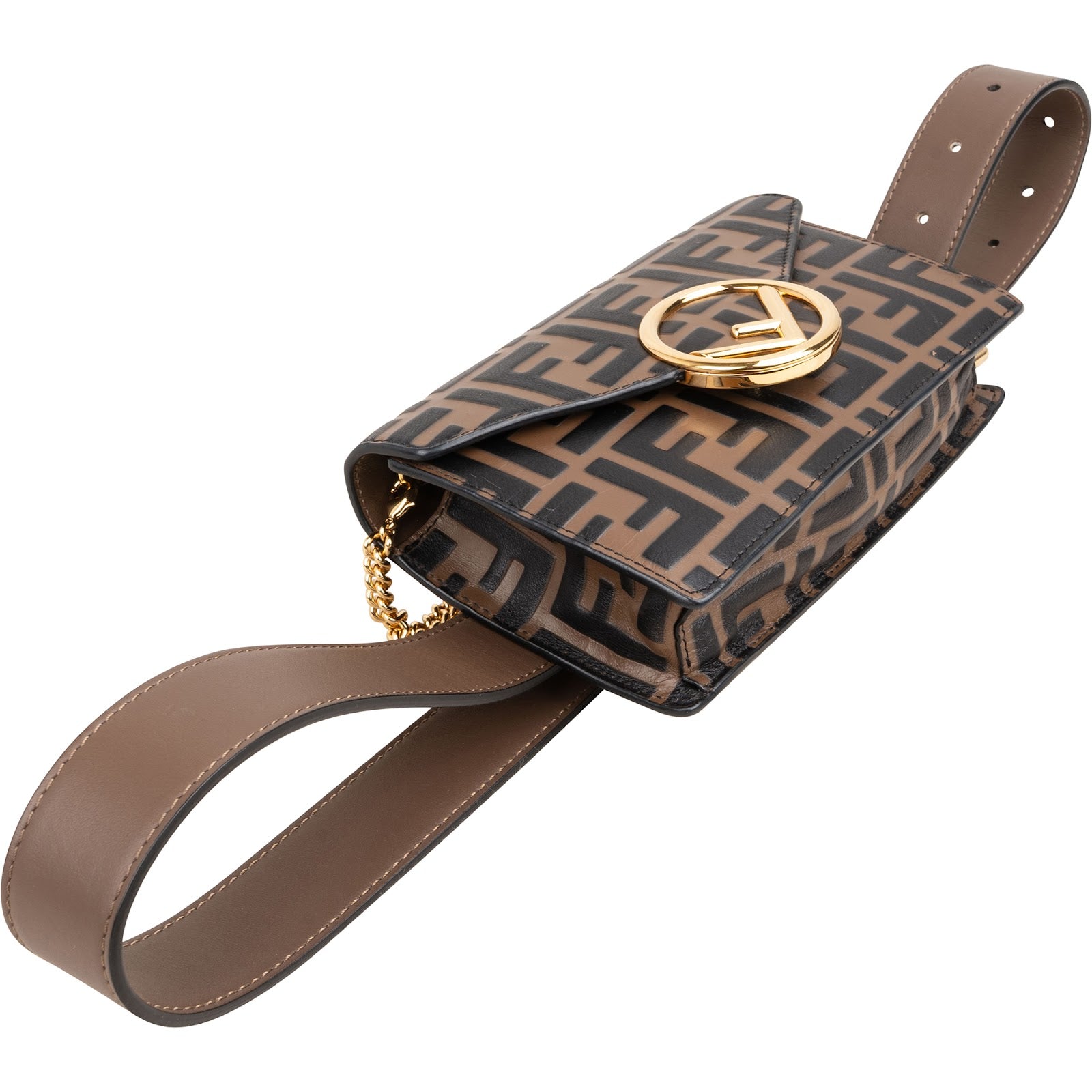 Fendi – F is Fendi Monogram FF riemtas van reliëfleer
